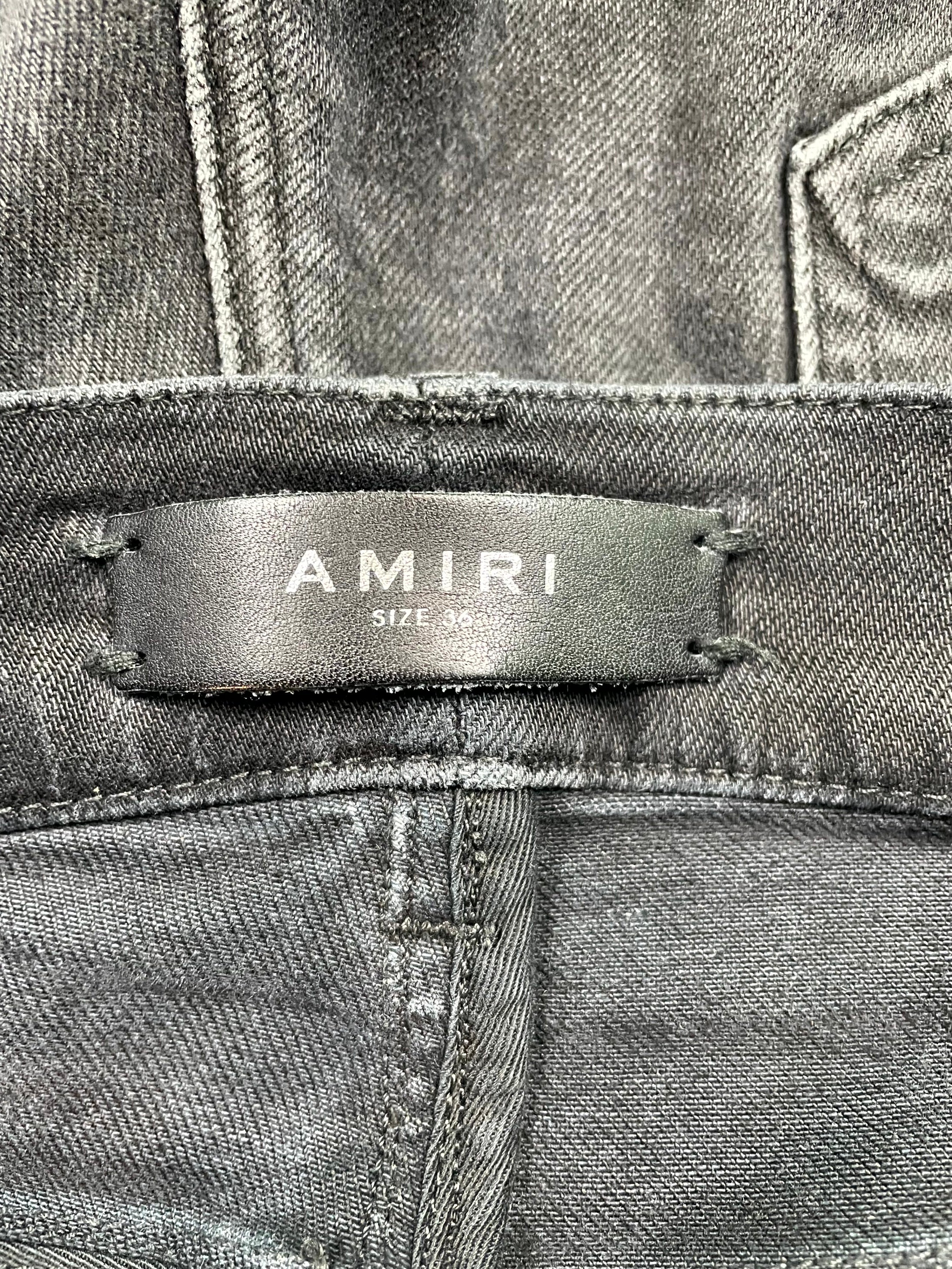 Amiri MX1 Wool Patch (Zipper)  Black Jeans