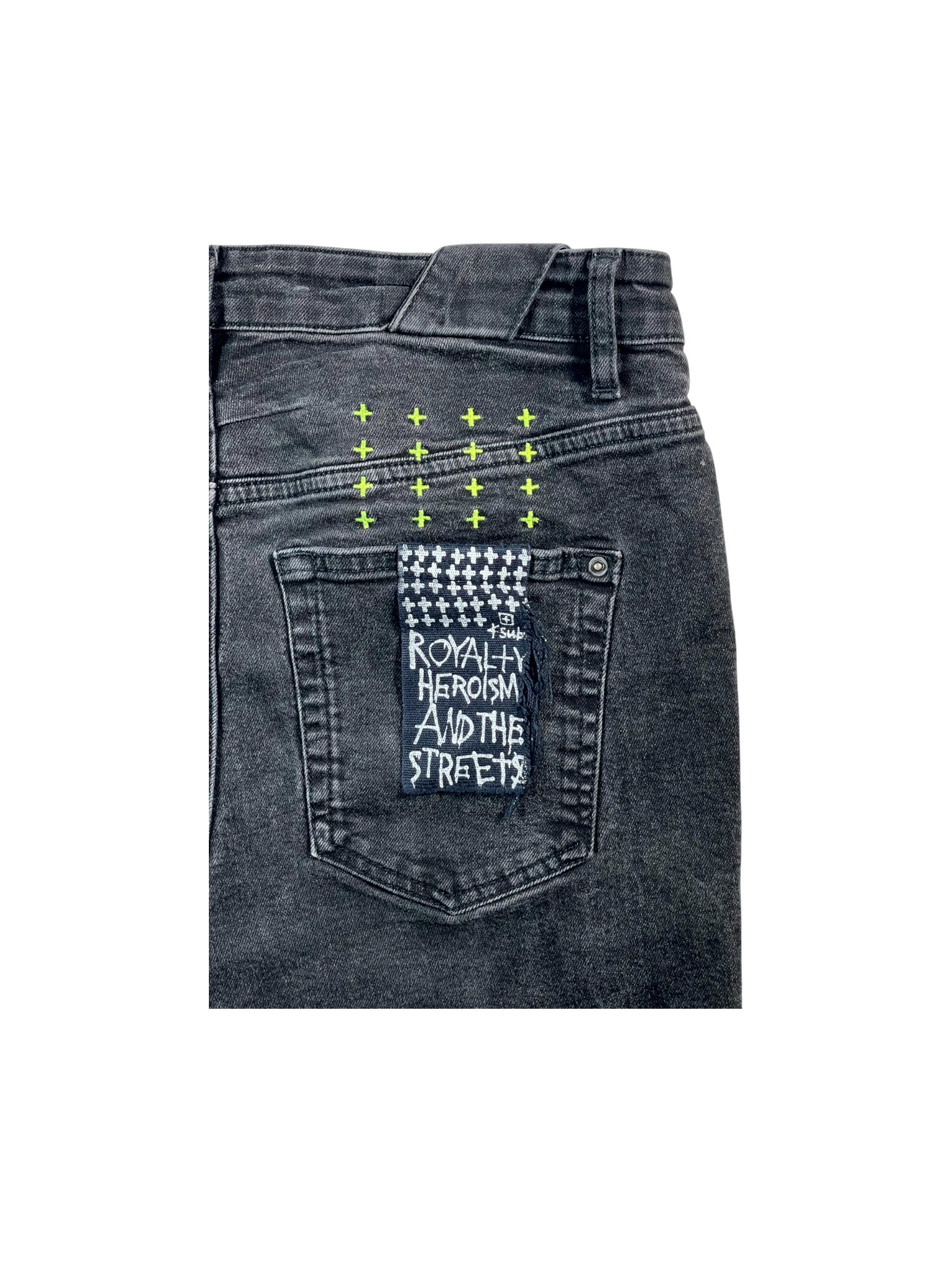 Ksubi Black & Lime Jeans