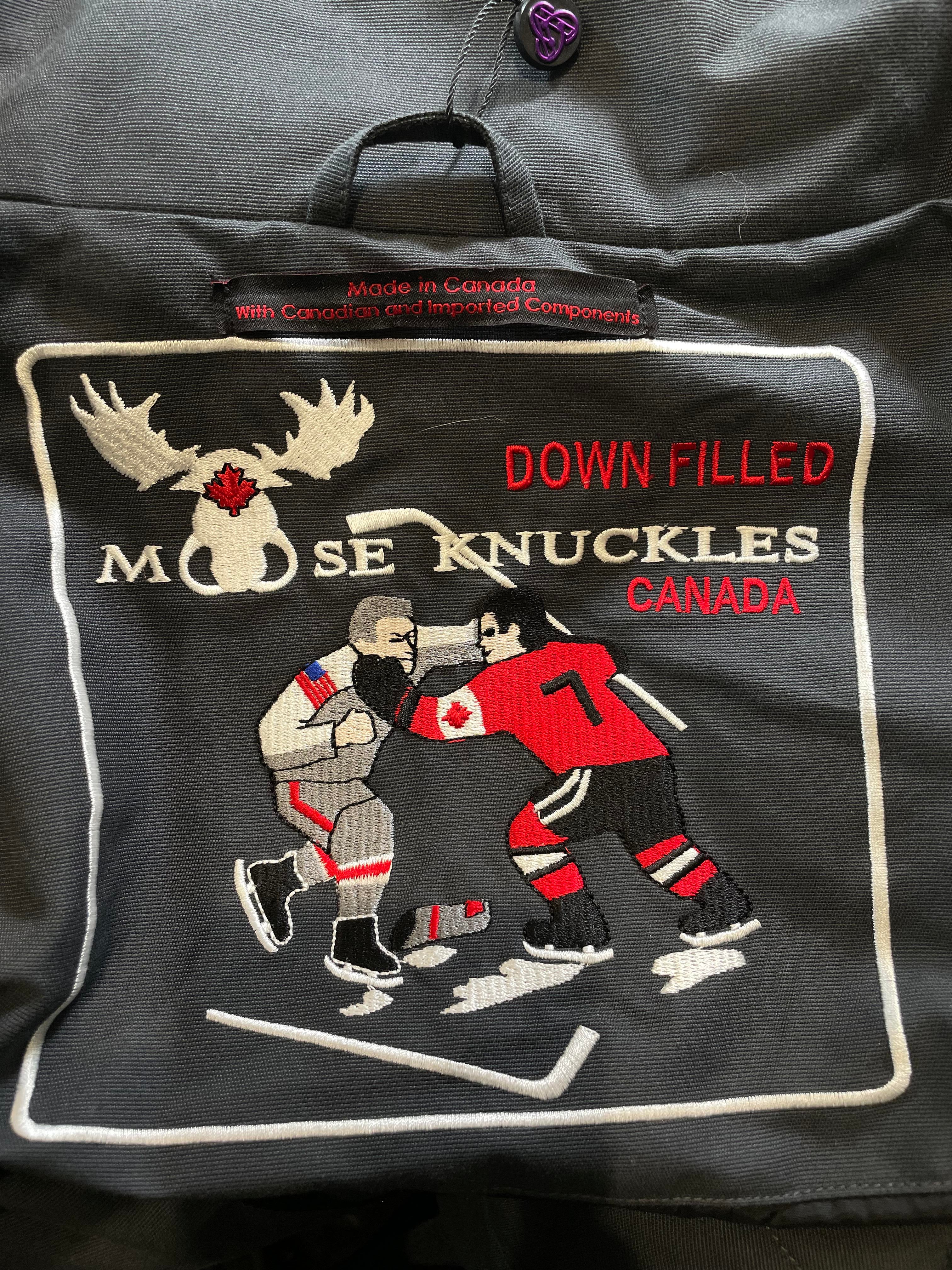 Moose Knuckles Fur 3Q Grey & White Jacket