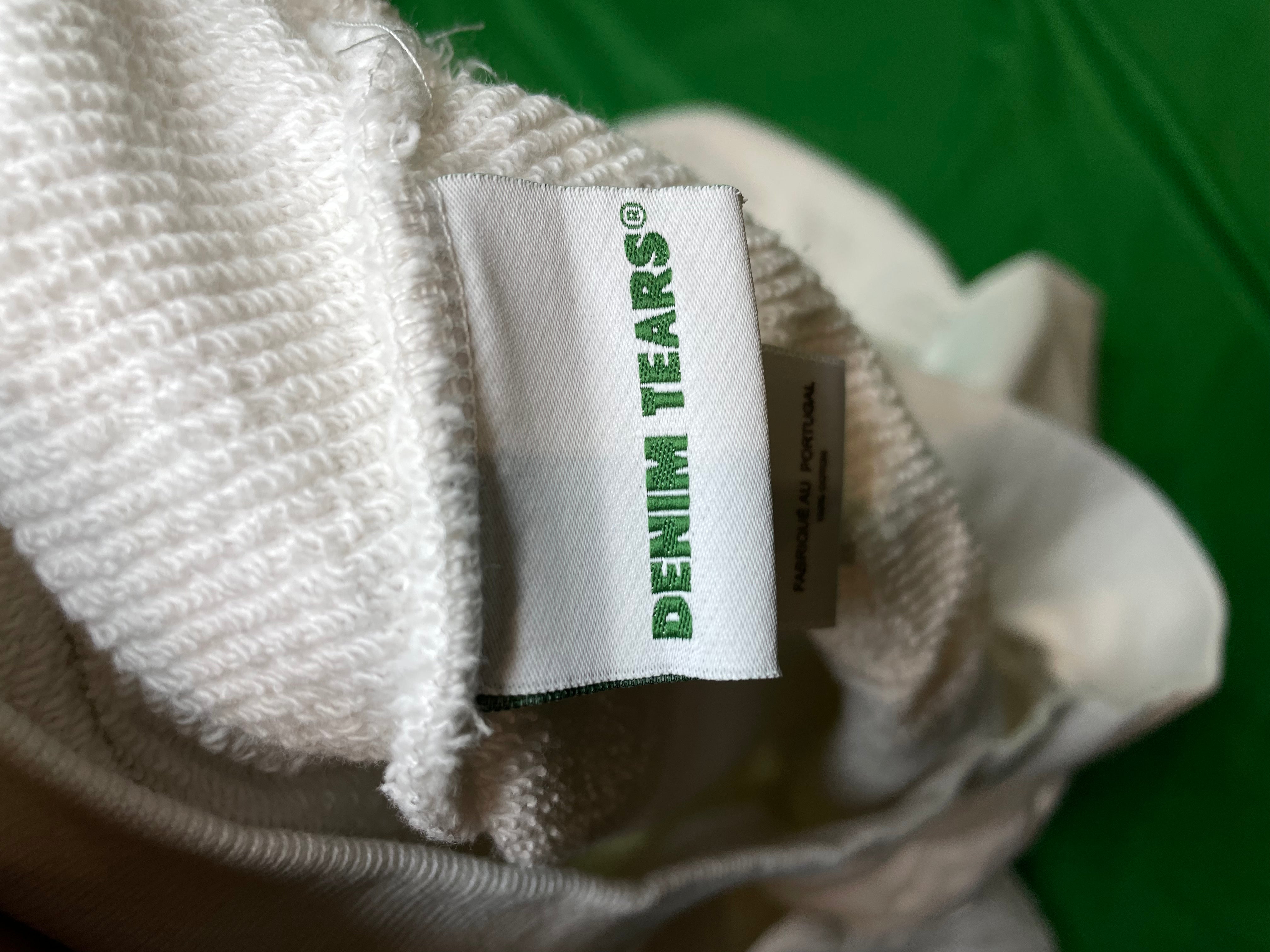 Denim Tears White Mono Hoodie