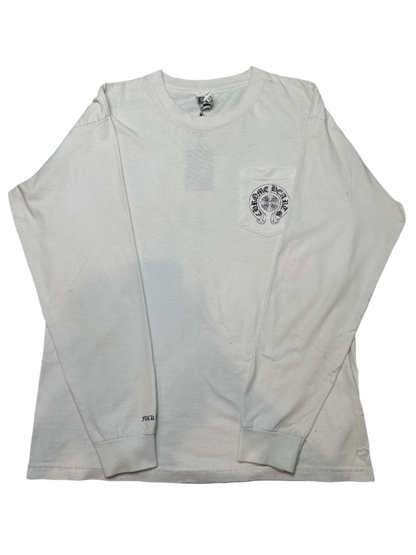 Chrome Hearts Vintage Cemetery White LS Tee