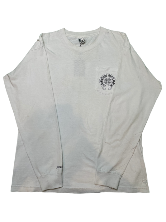 Chrome Hearts Vintage Cemetery White LS Tee