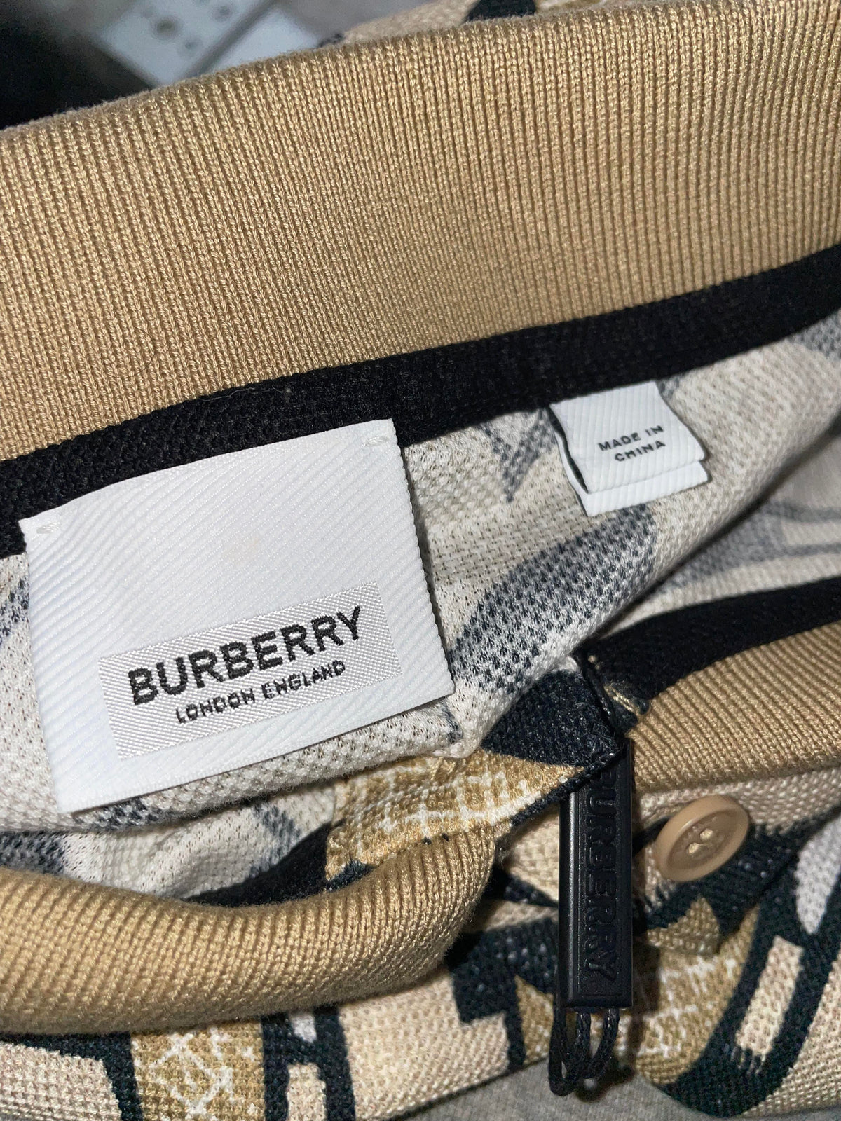 Burberry TB Monogram Brown Polo