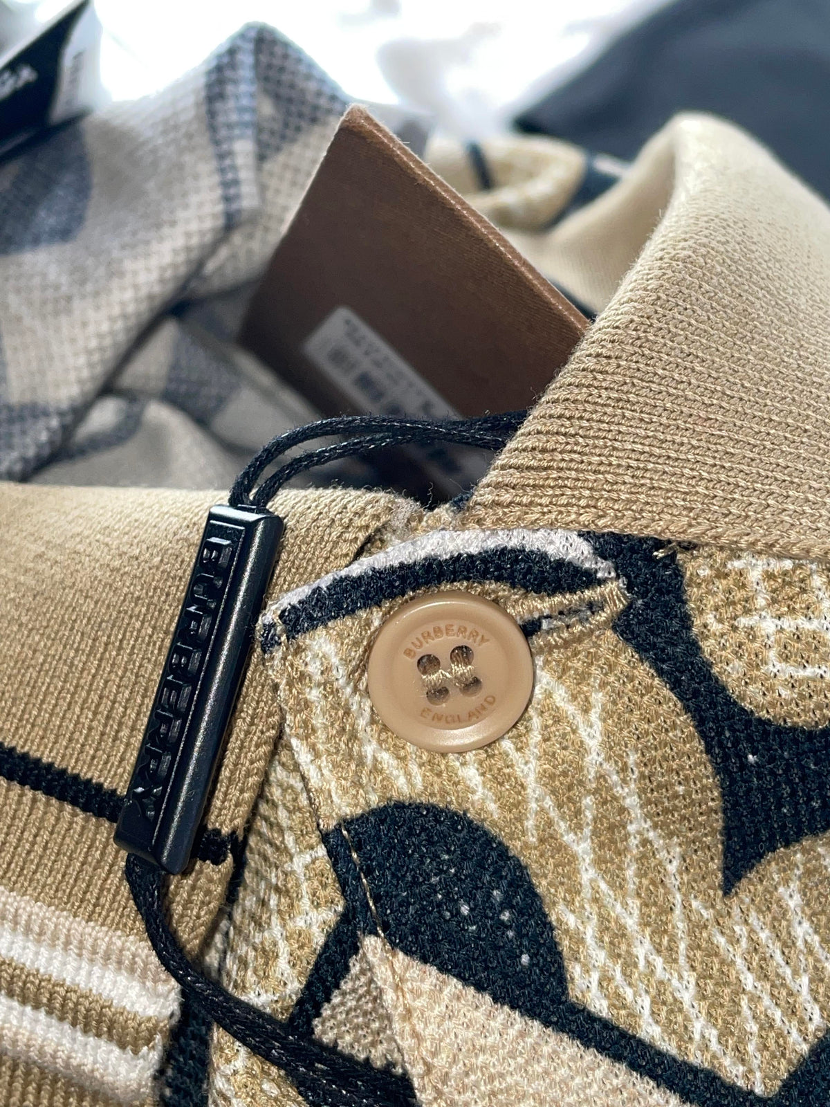 Burberry TB Monogram Brown Polo