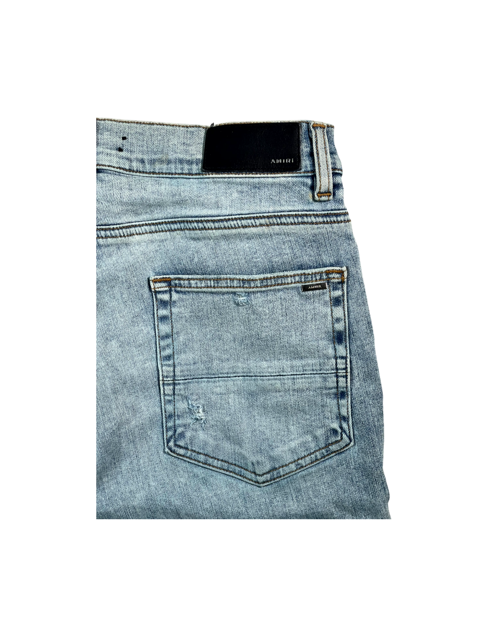 Amiri Pajama Patchwork Light Wash Jeans