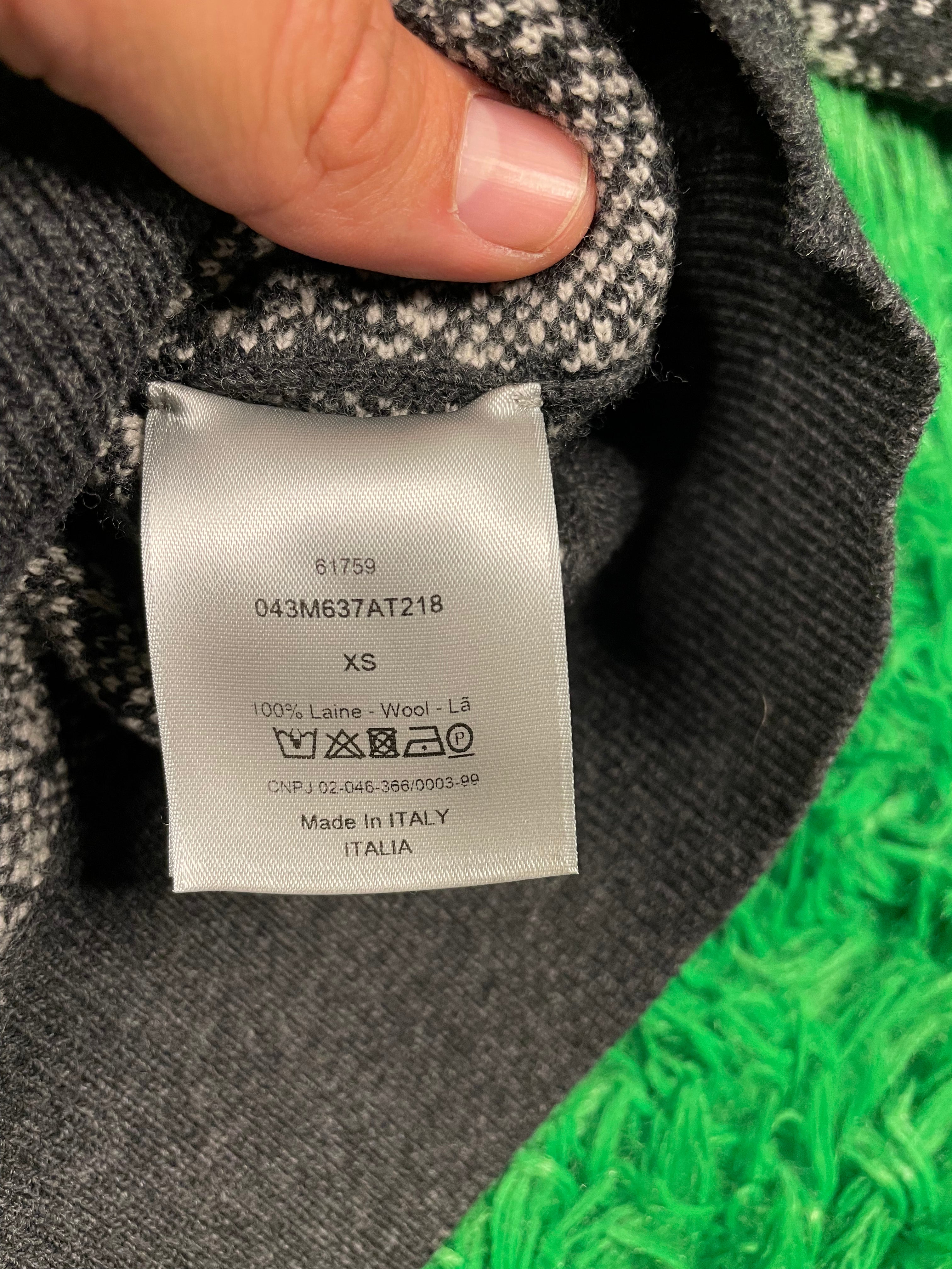 Dior Atelier Knitted Crewneck Grey White XS Used