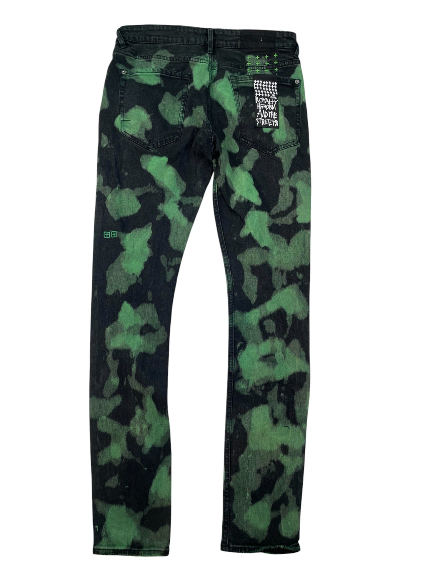 Ksubi Black Green Tye Dye Jeans