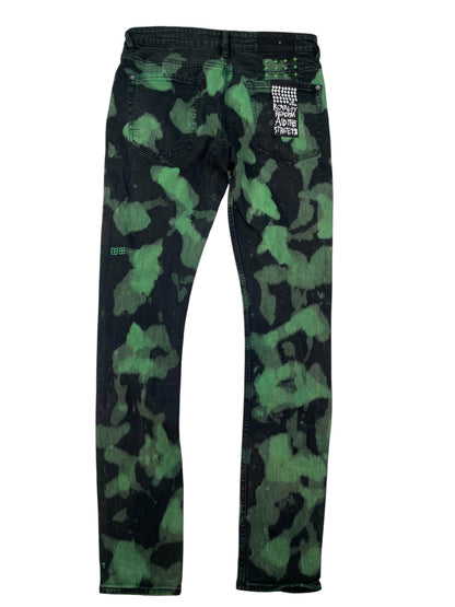 Ksubi Black Green Tye Dye Jeans