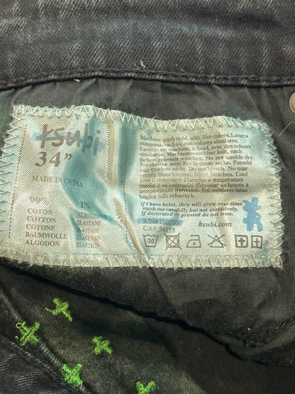 Ksubi Black Green Tye Dye Jeans