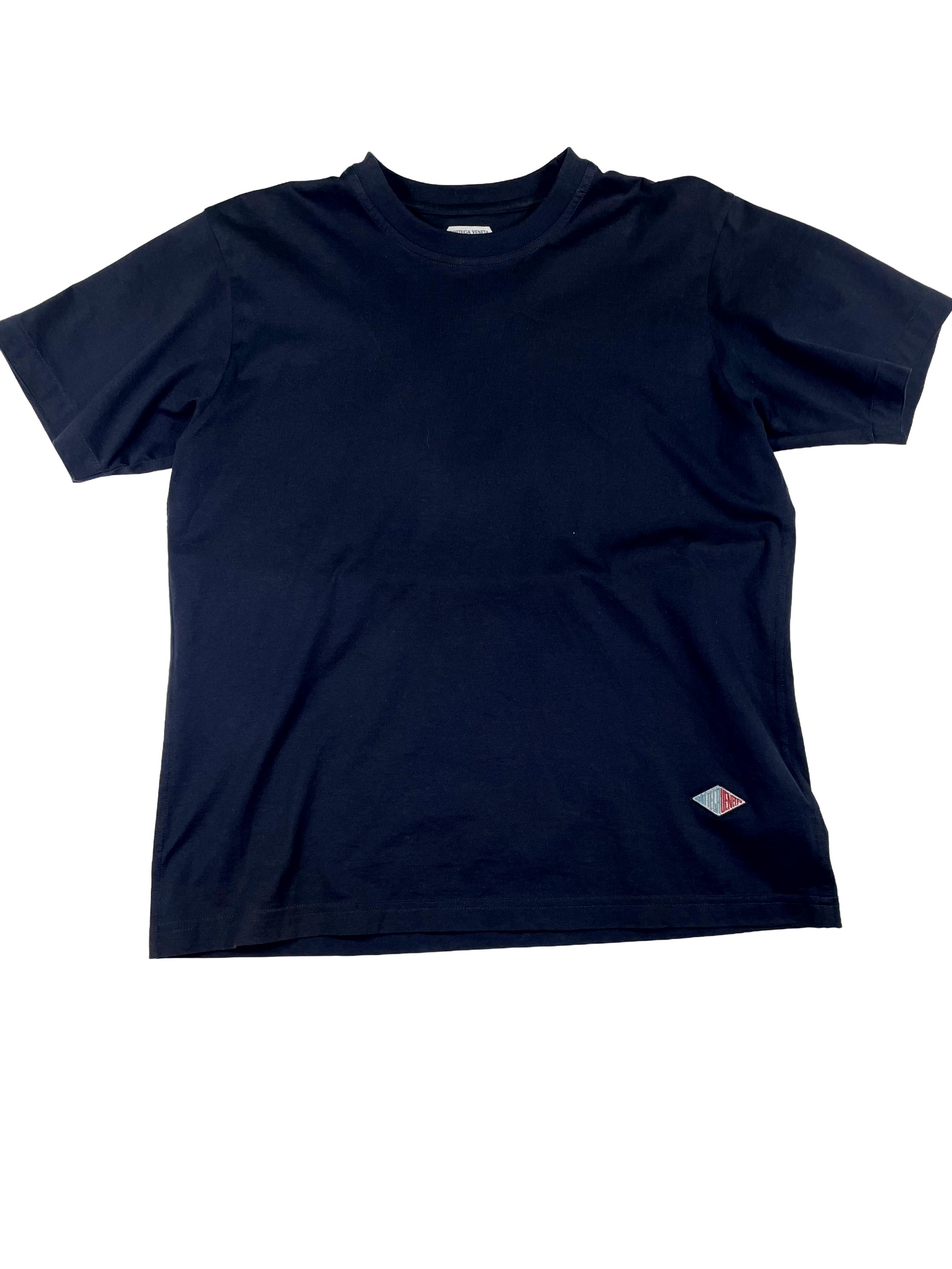 Bottega Veneta Mini Logo Navy Tee