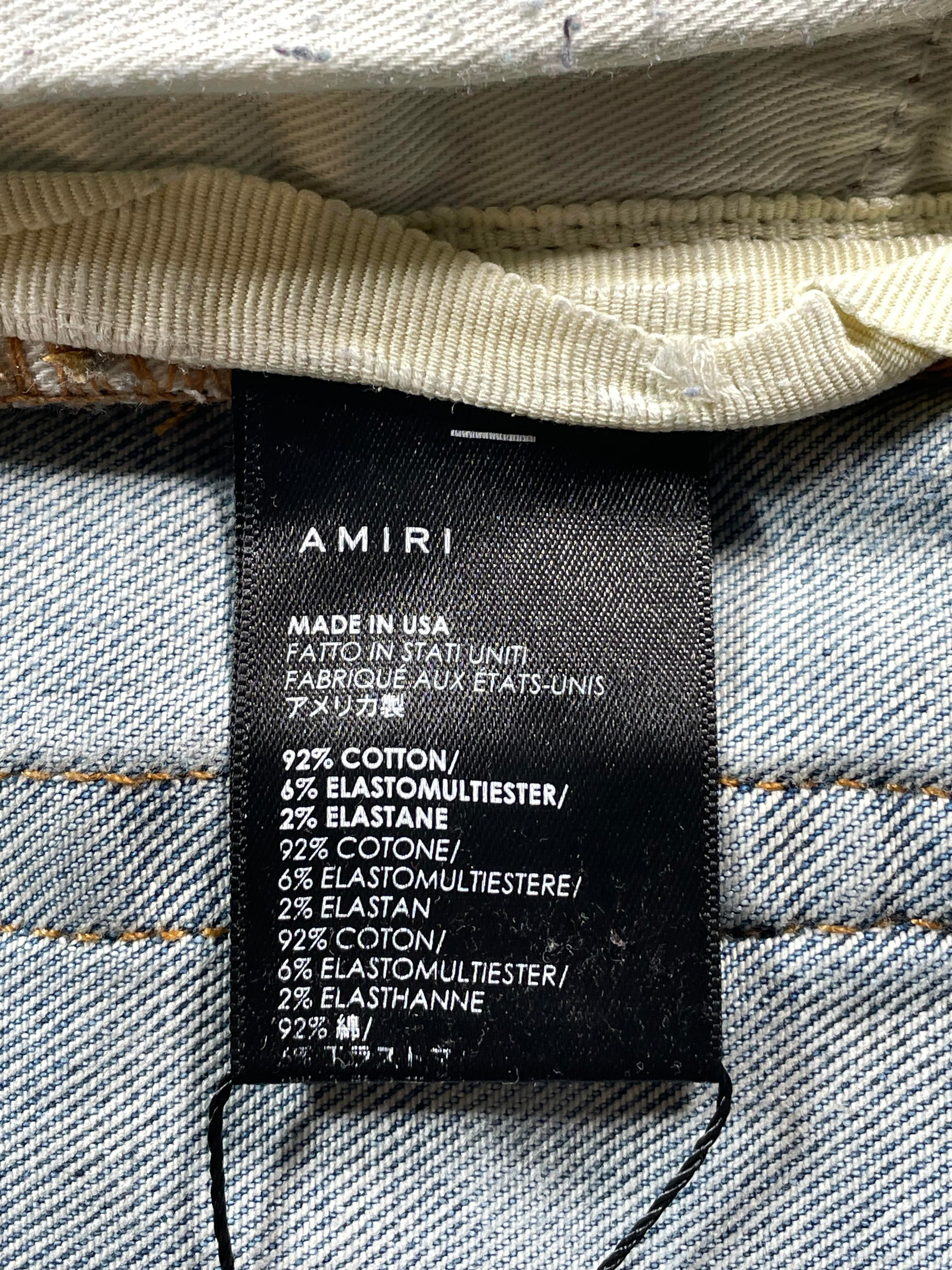 Amiri 'Art Patchwork' Light Wash Jeans