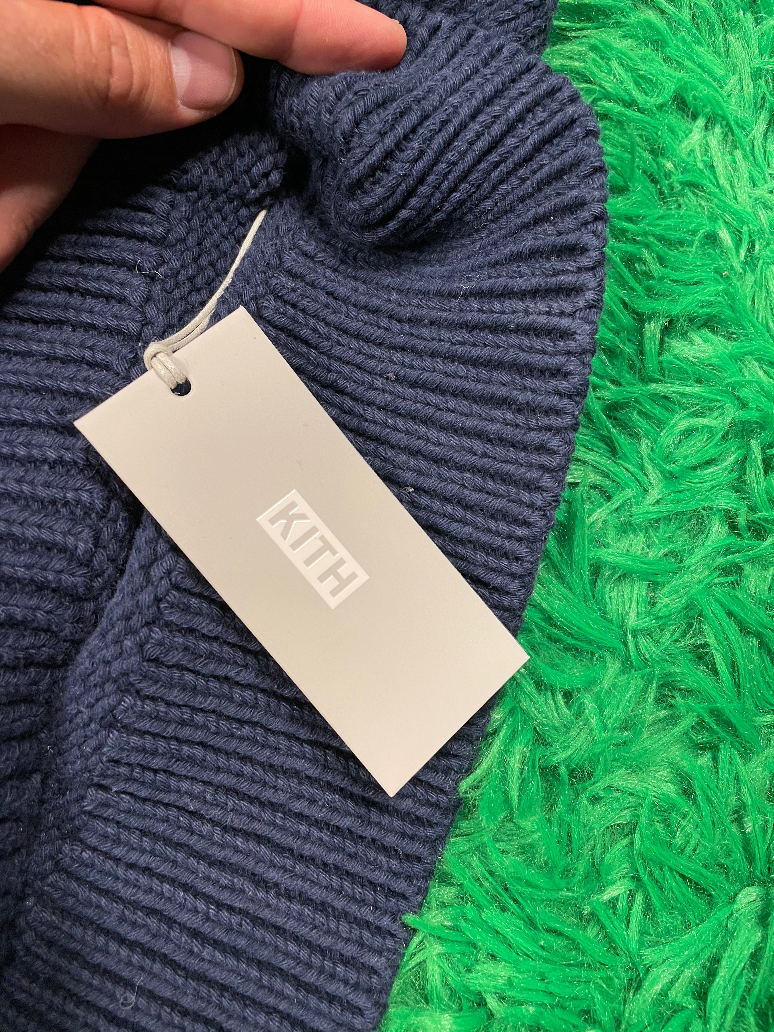 Kithmas Center Logo Knit Sweater Navy Medium New