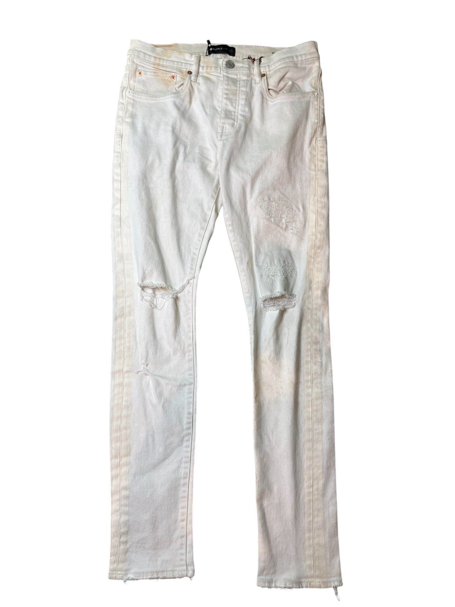 Purple White Jeans