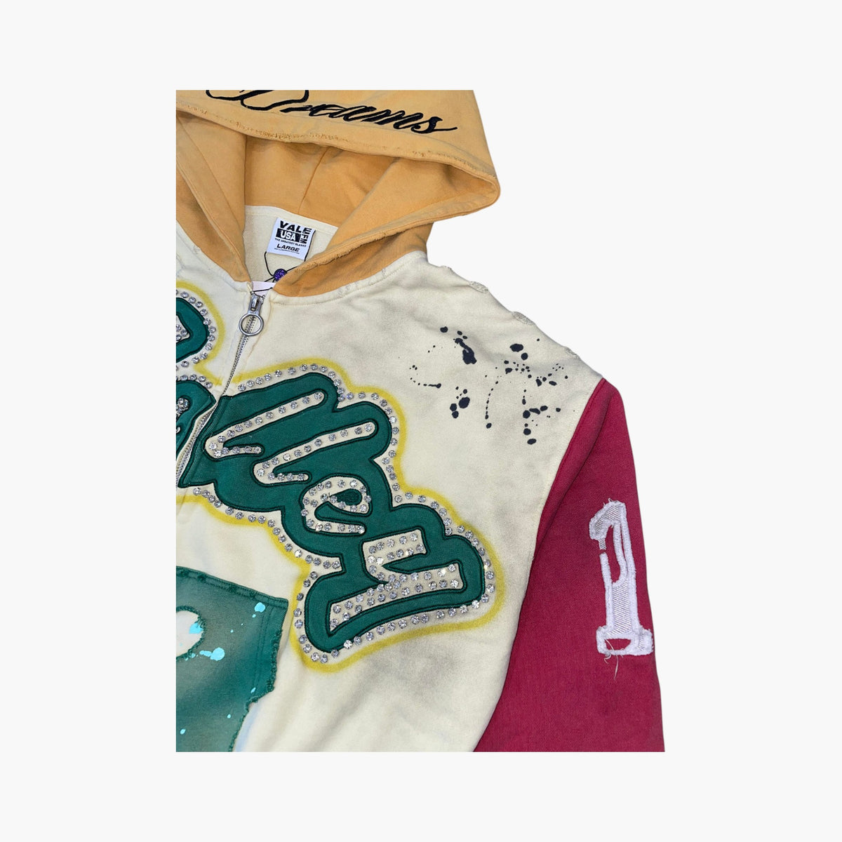 Vale Rhinestone Collage Zip Up