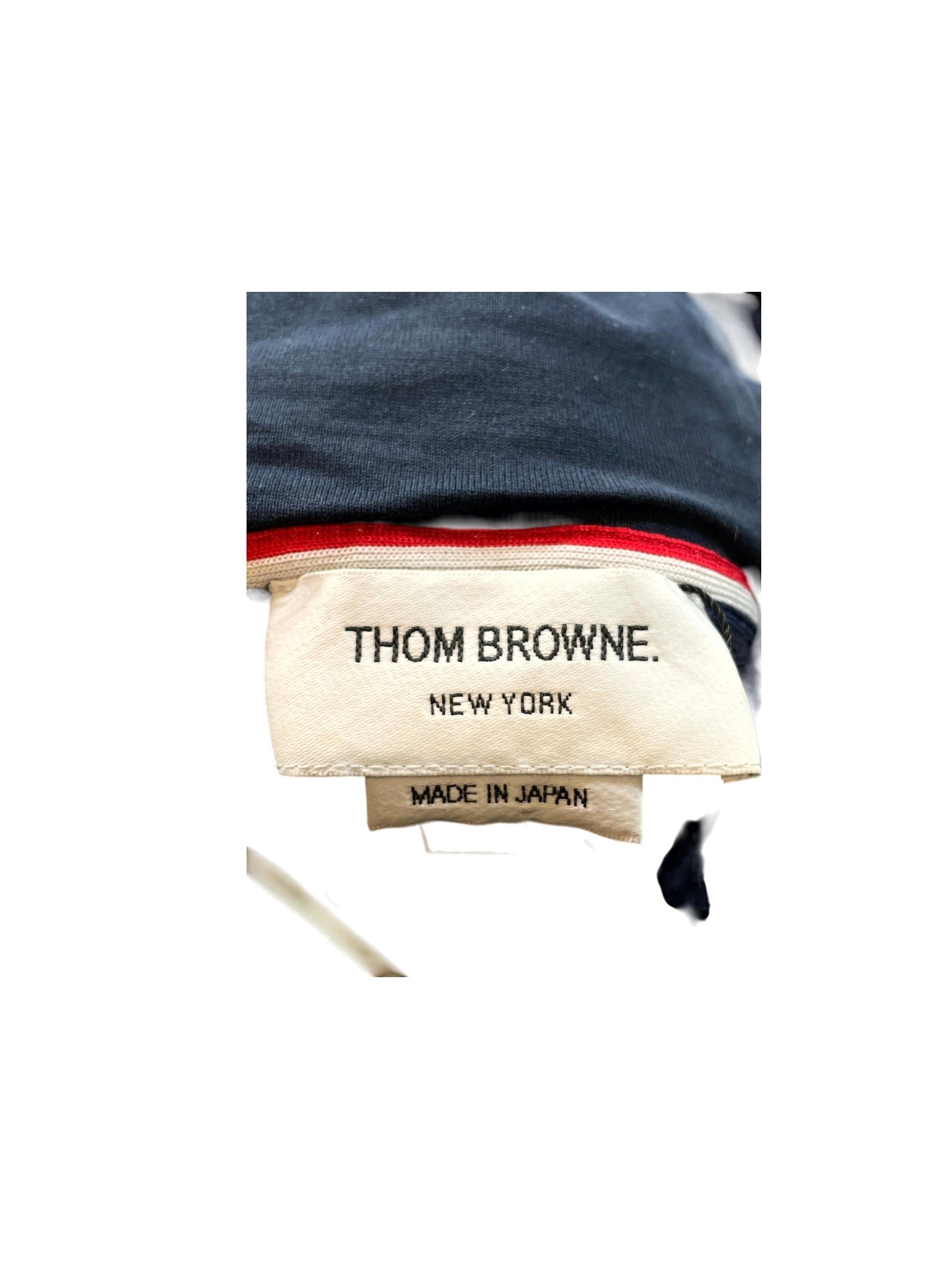 Thom Browne Zip Up Navy Hoodie