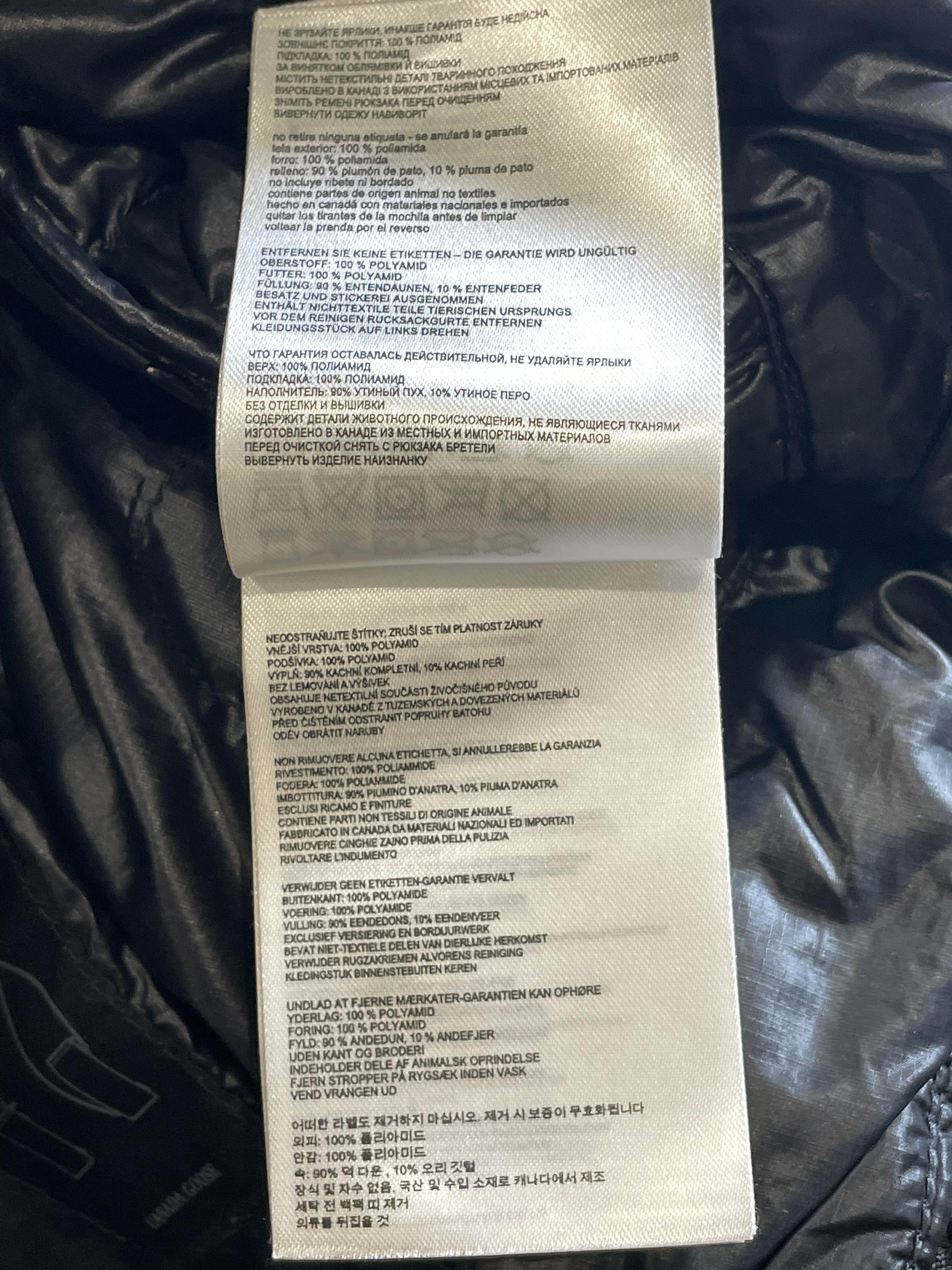 Canada Goose Mono Thin Black Puffer Jacket
