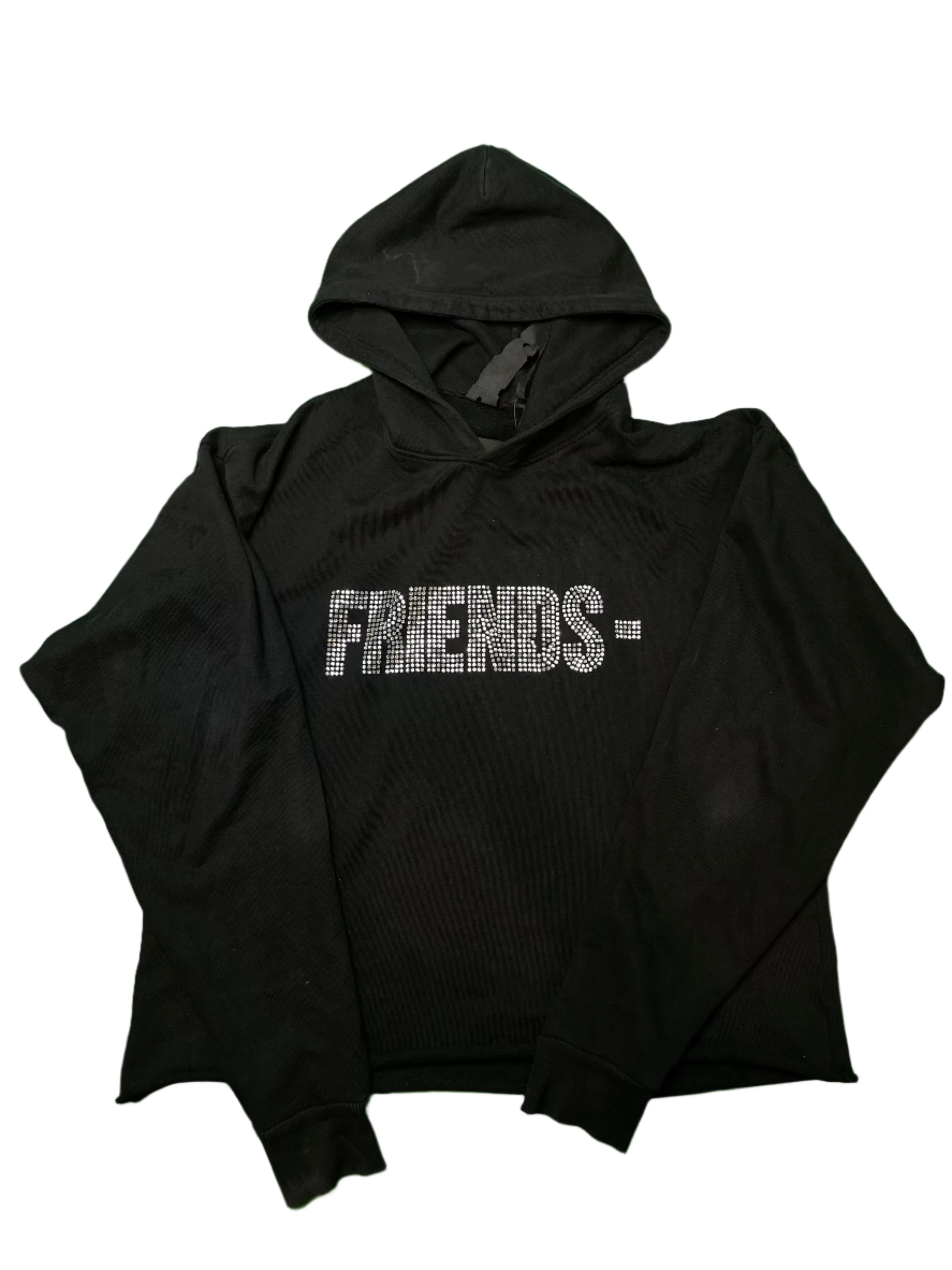Vlone Rhinestone Logo Black Hoodie