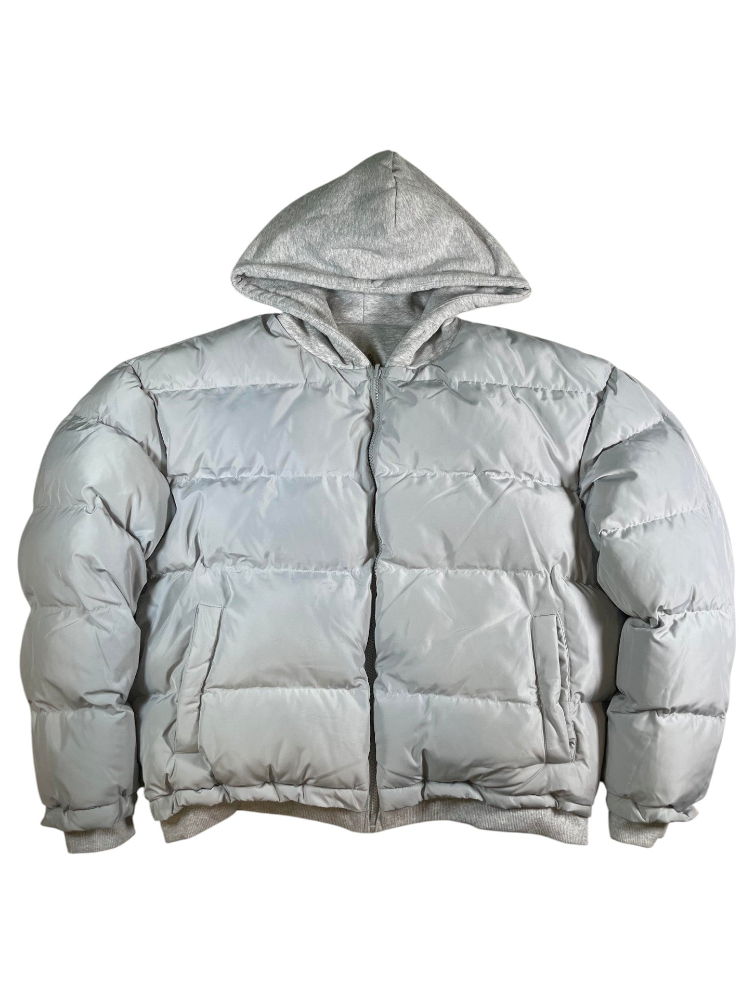 GV Reversible Zip Up Grey Puffer Jacket