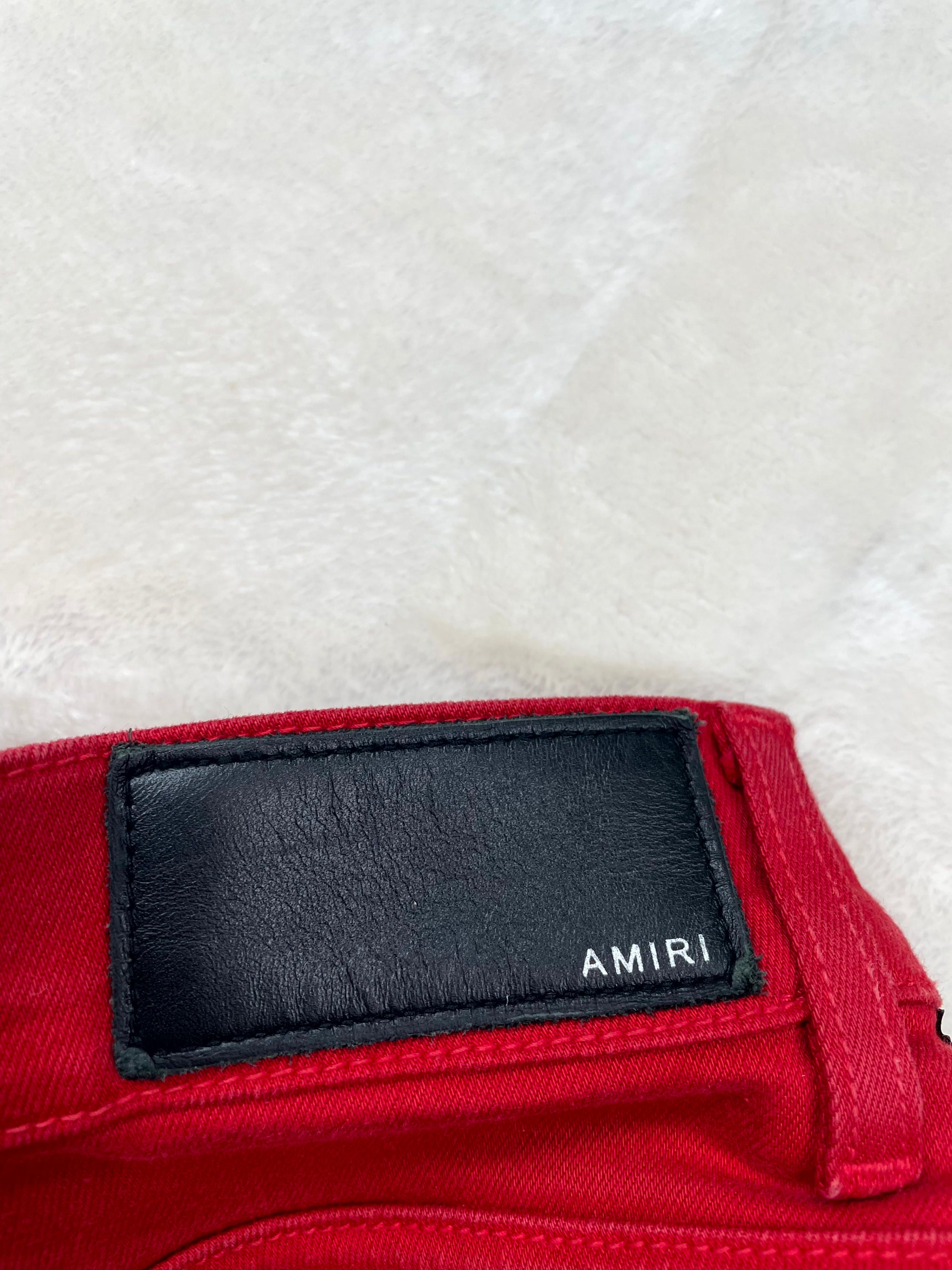 Amiri Stripe Red & Black Jeans