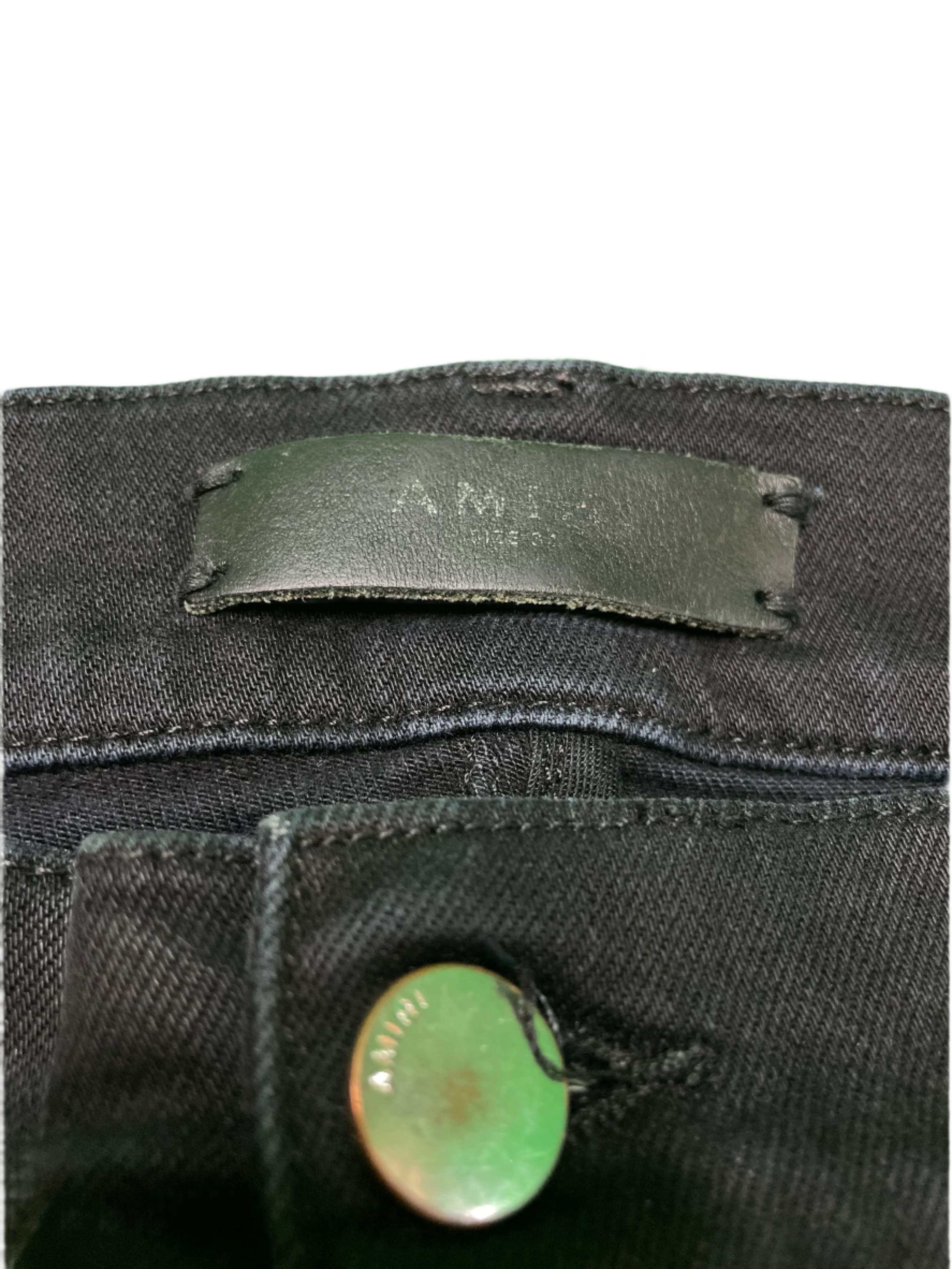 Amiri Thrasher Plain Knee Rip Black Jeans