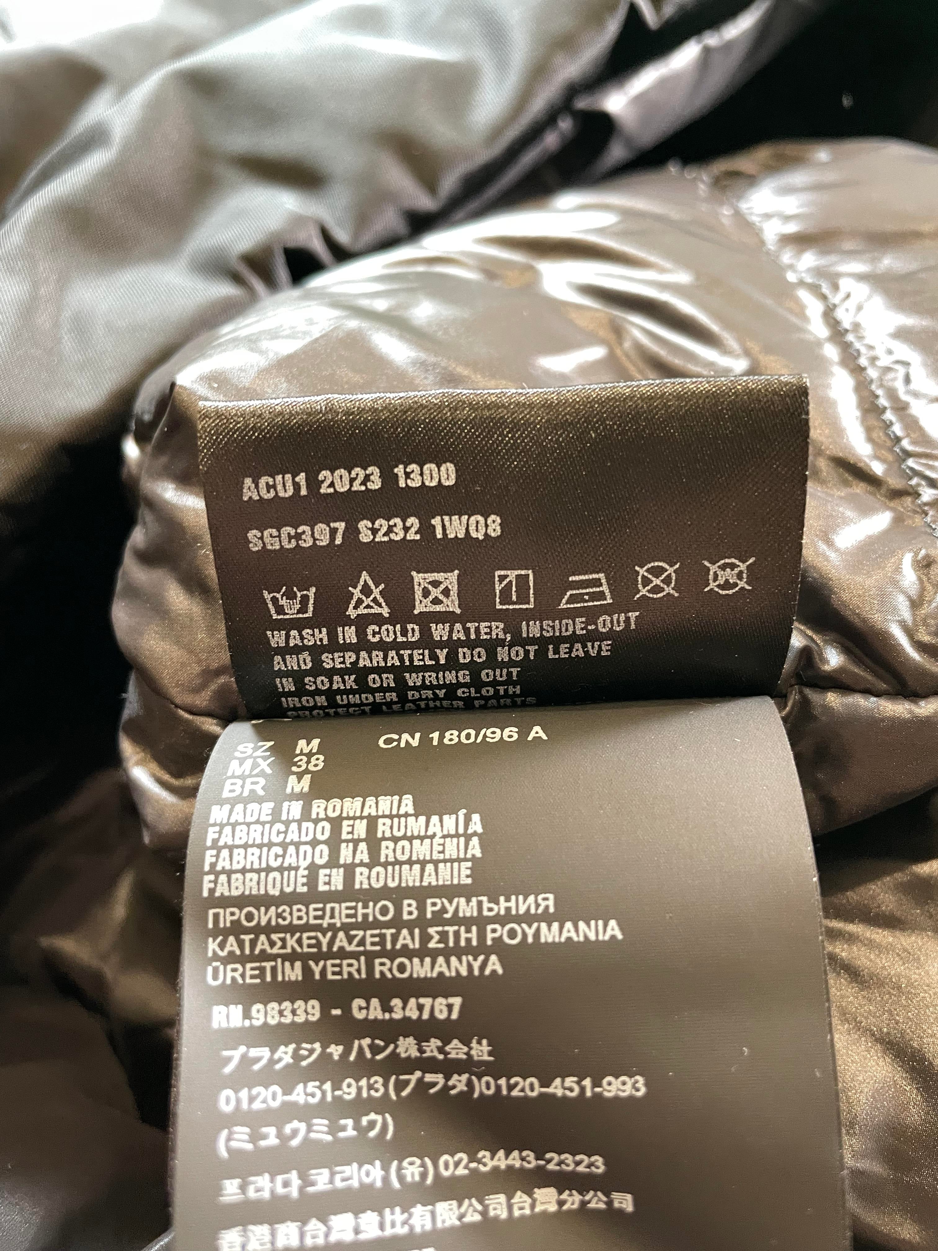 Prada Nylon Puffer Logo Jacket