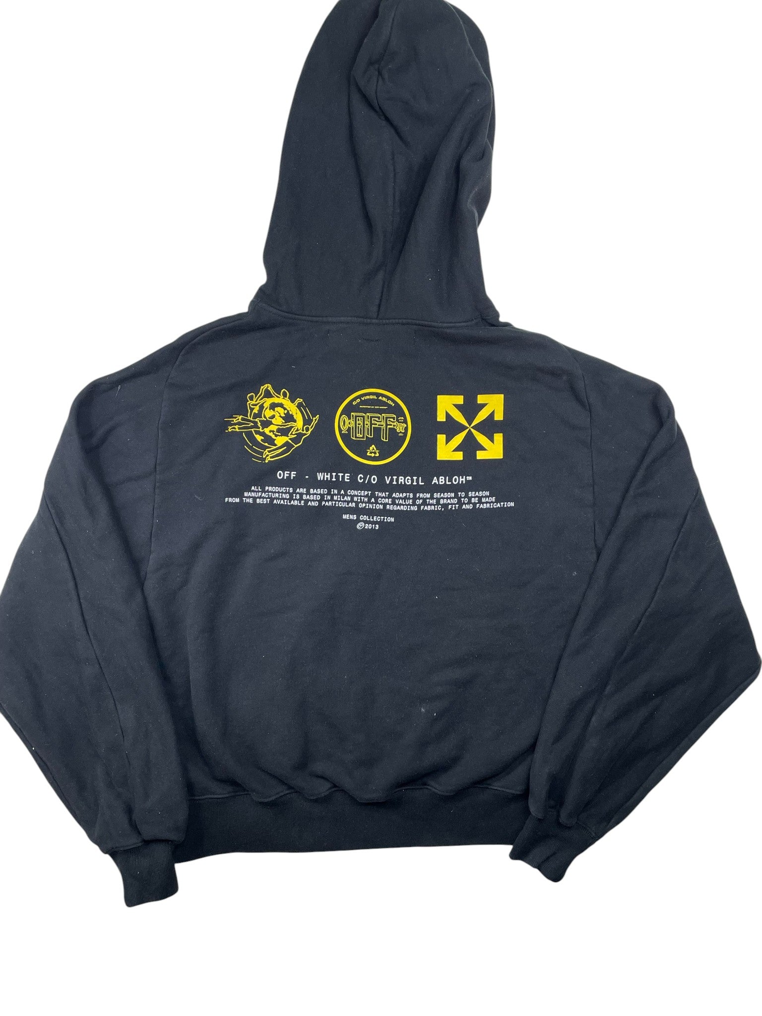 Off White Black & Yellow Hoodie