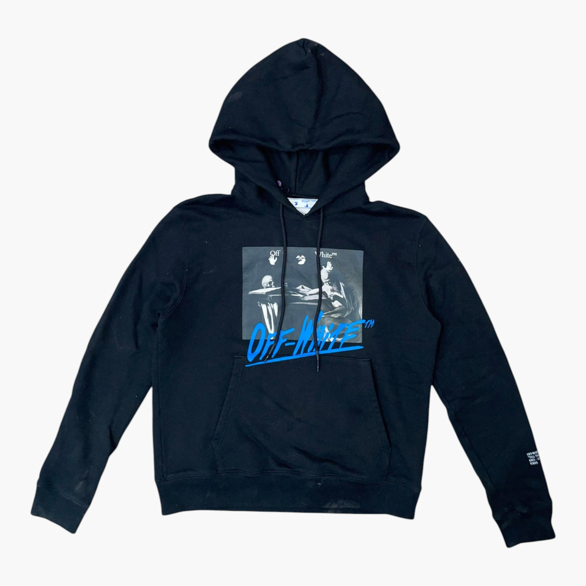 Off-White Scholar Arrow Till The End Black & Blue Hoodie