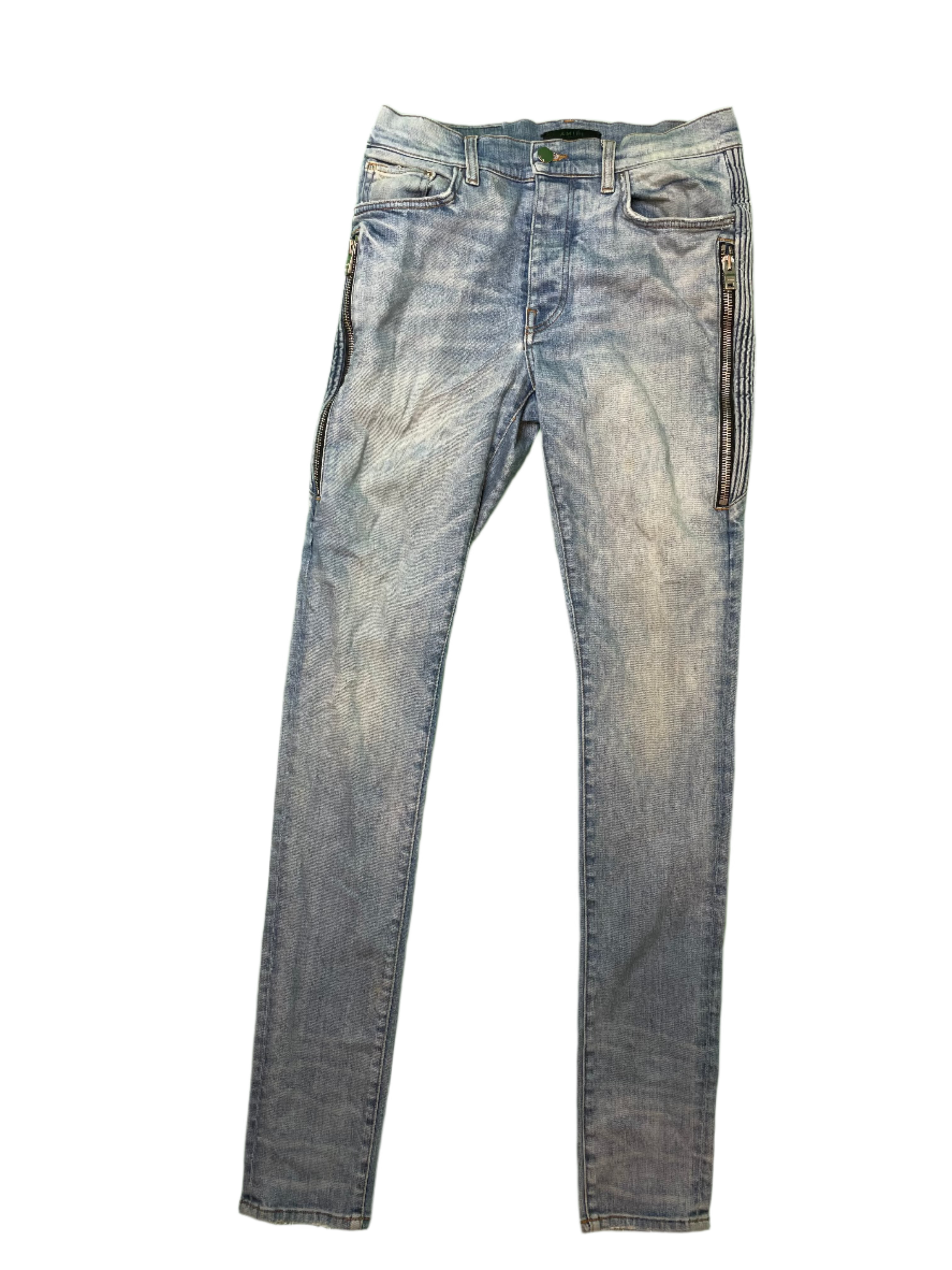 Amiri Zipper Thrasher Blue Jeans