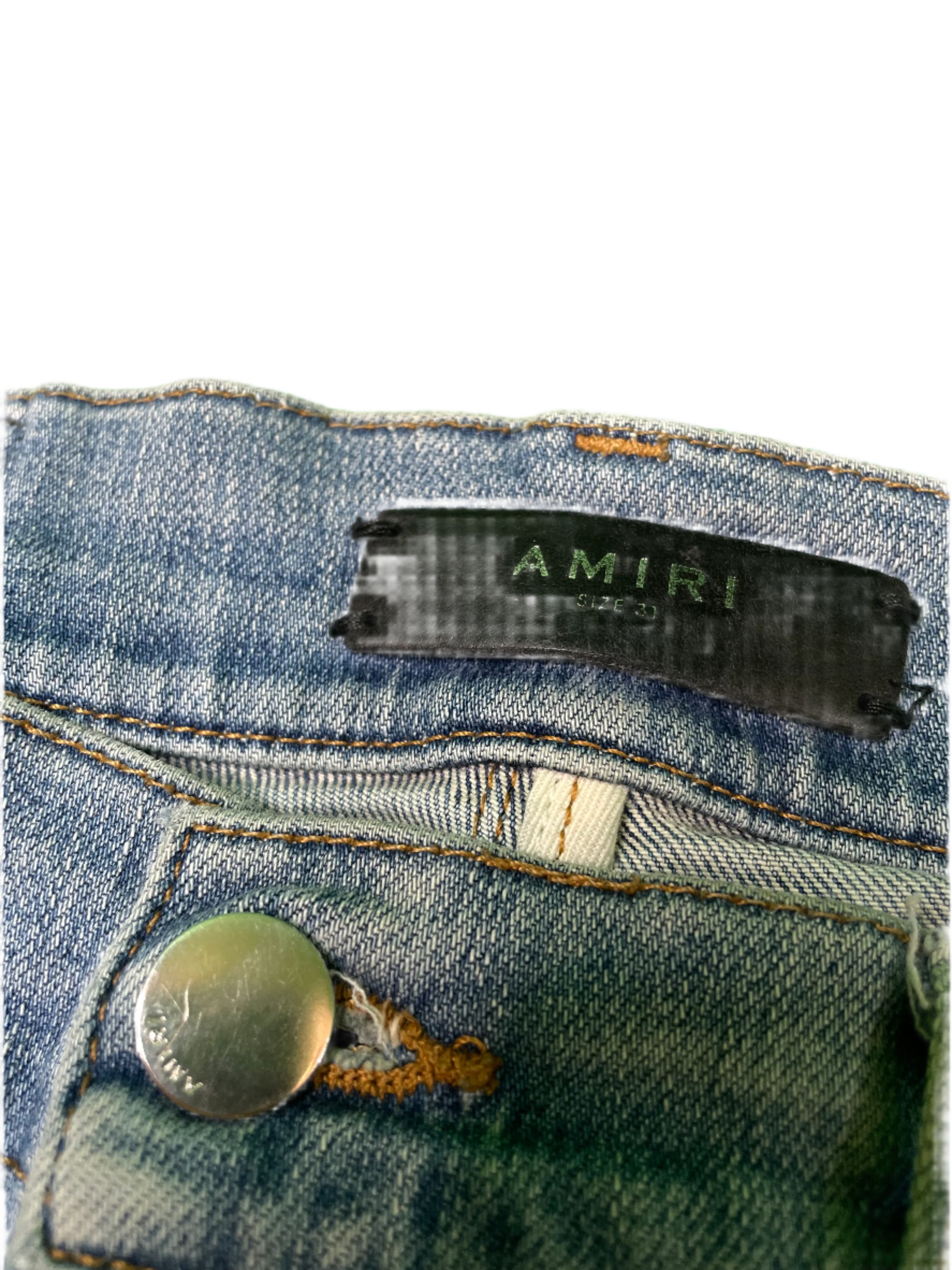 Amiri Zipper Thrasher Blue Jeans