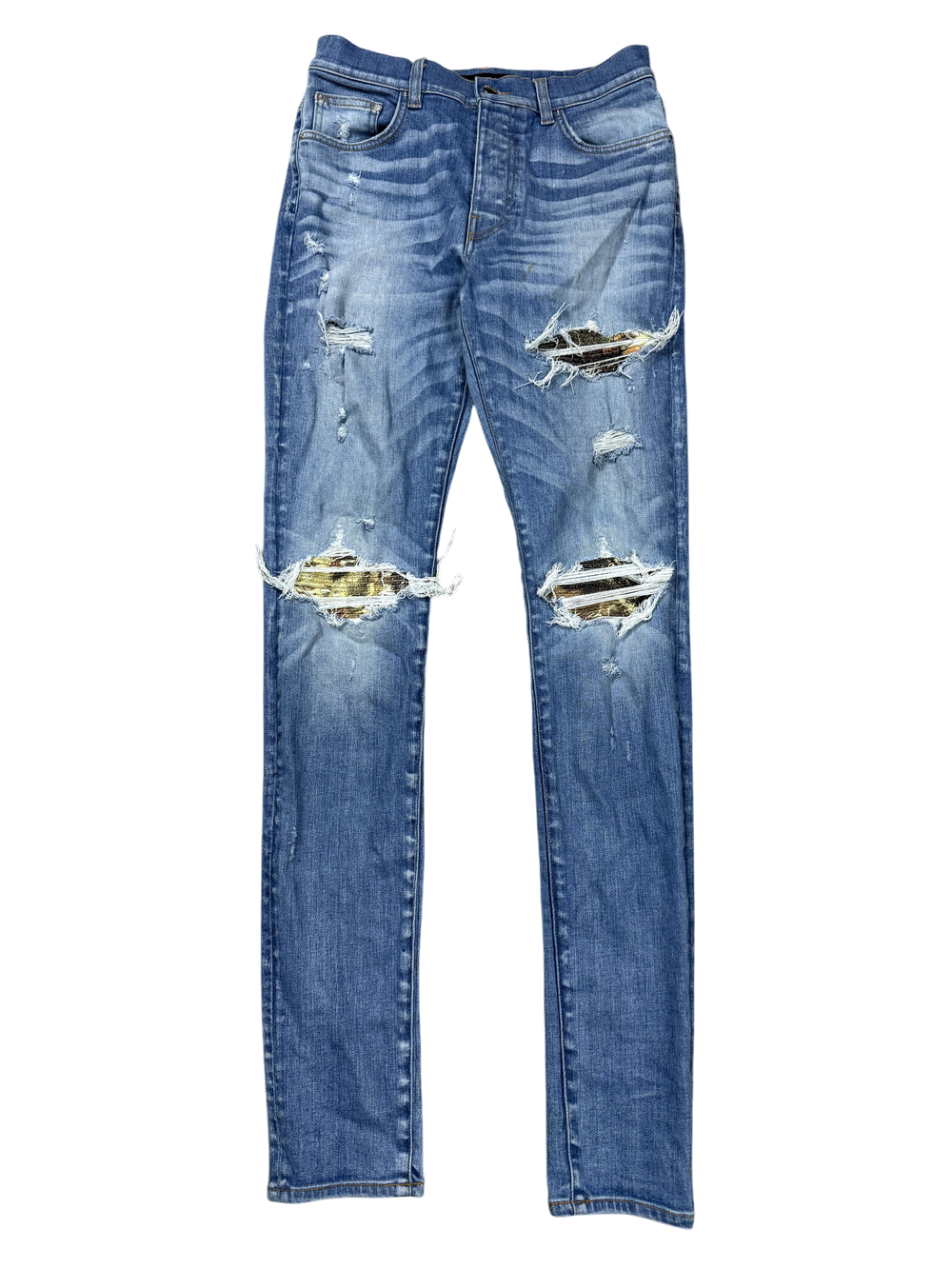 Amiri MX1 Hawaiian Patch Light Wash Jeans