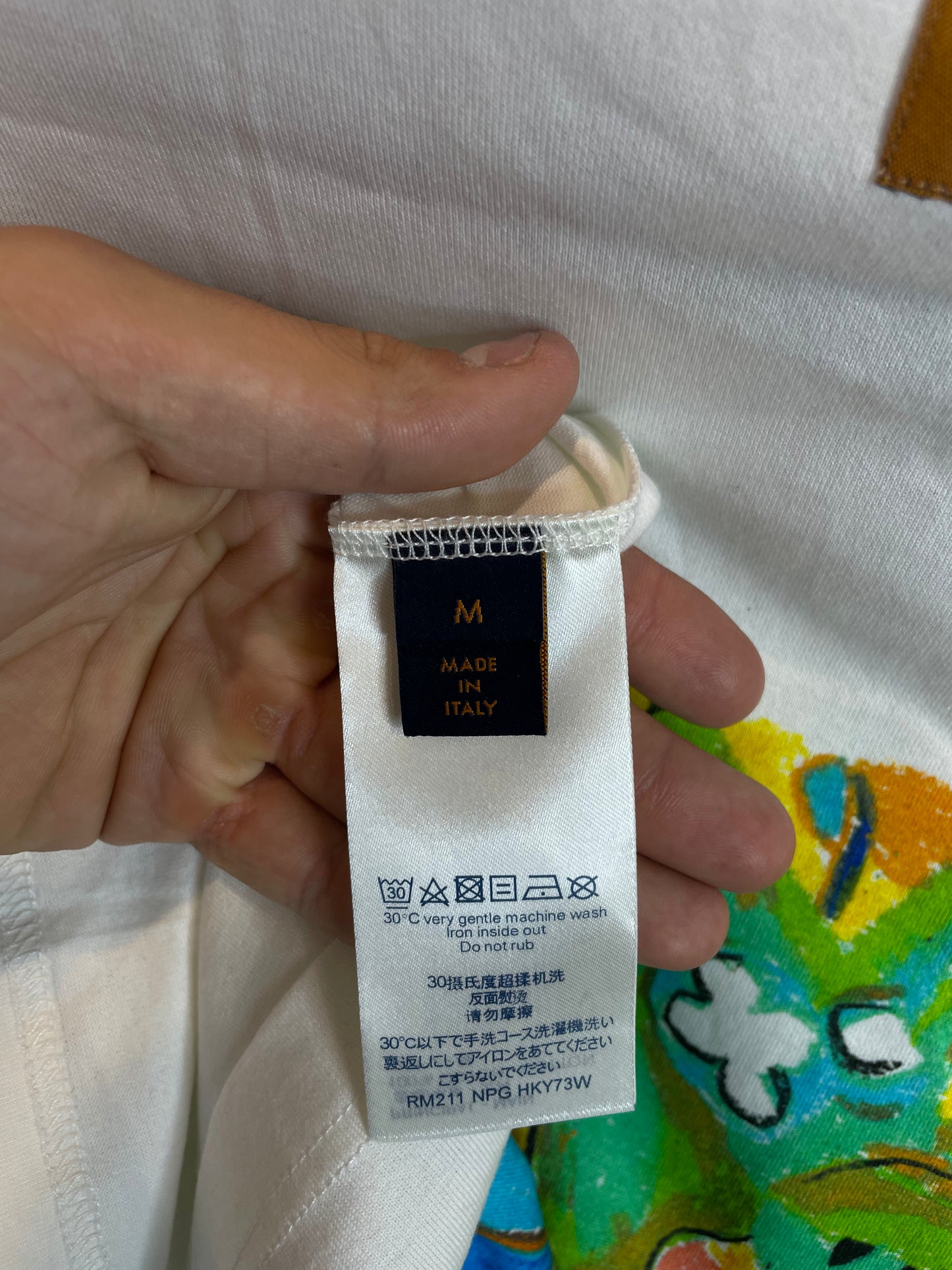 LV Parrot Tee White Used Medium