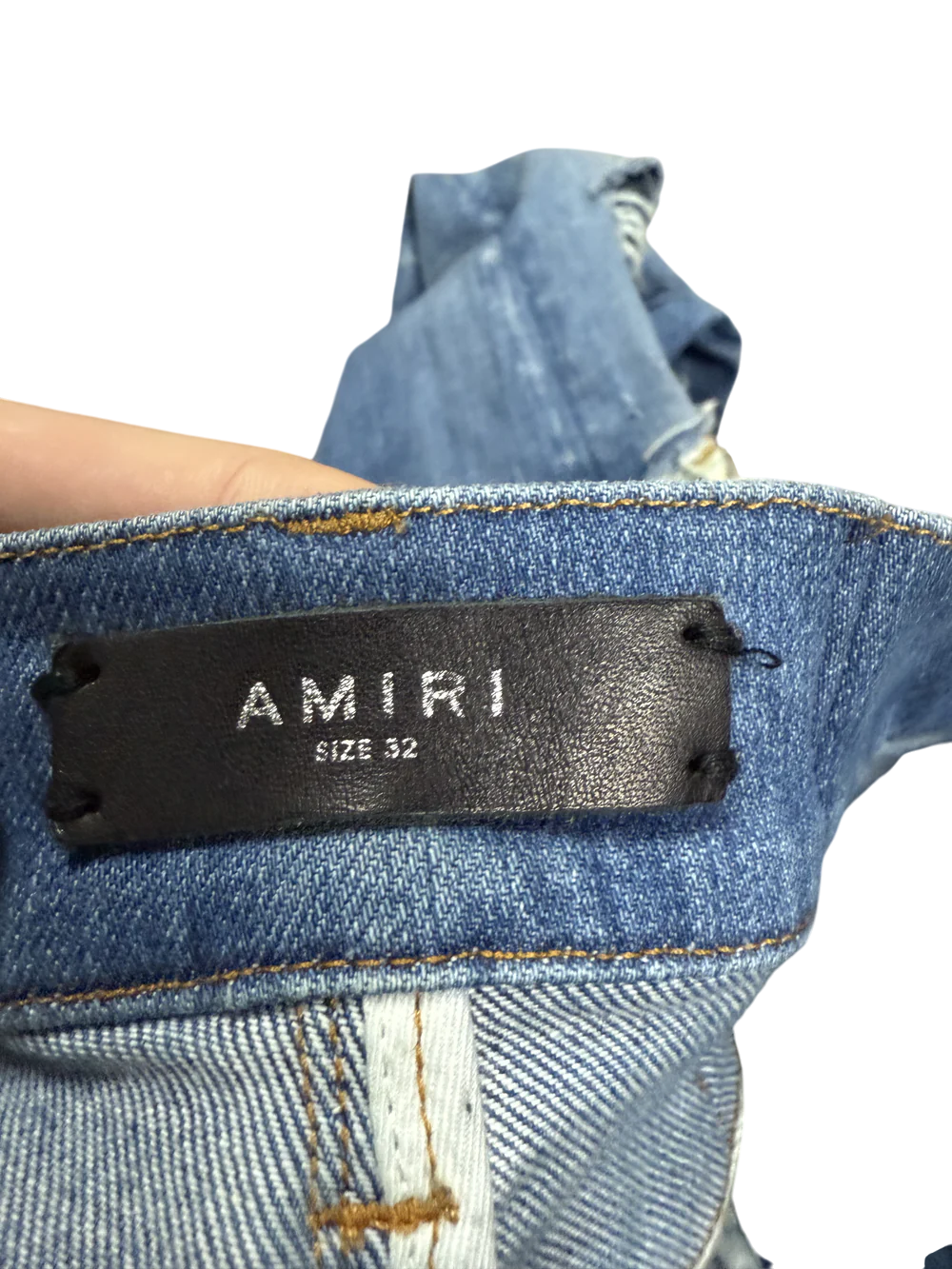 Amiri MX1 Hawaiian Patch Light Wash Jeans