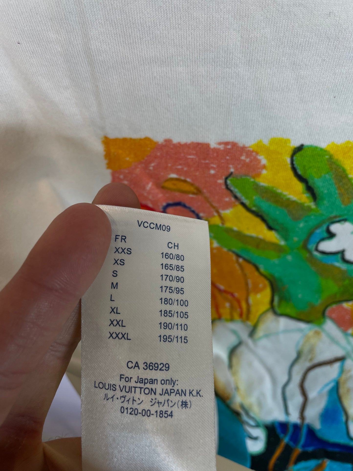 LV Parrot Tee White Used Medium