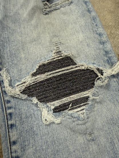 Amiri MX1 Light Wash Iridescent Patch Used 34