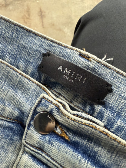 Amiri MX1 Light Wash Iridescent Patch Used 34