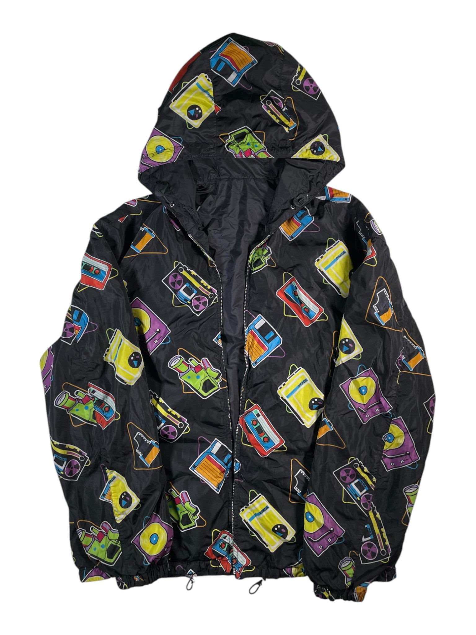 Prada Beatbox Multi Logo Reversible Nylon Jacket