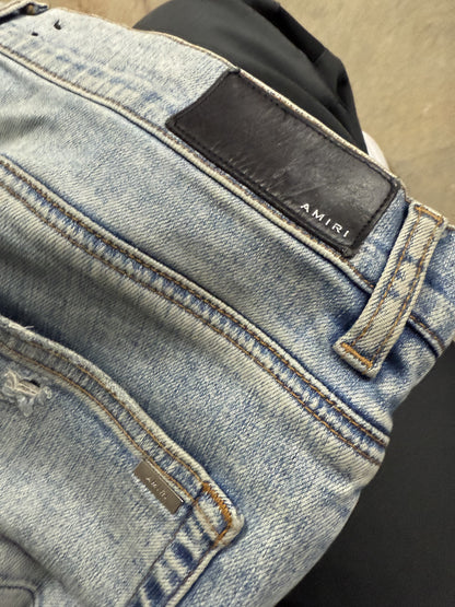 Amiri MX1 Light Wash Iridescent Patch Used 34