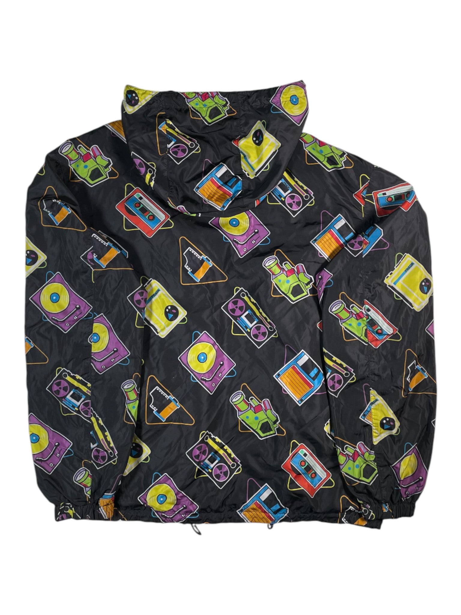 Prada Beatbox Multi Logo Reversible Nylon Jacket