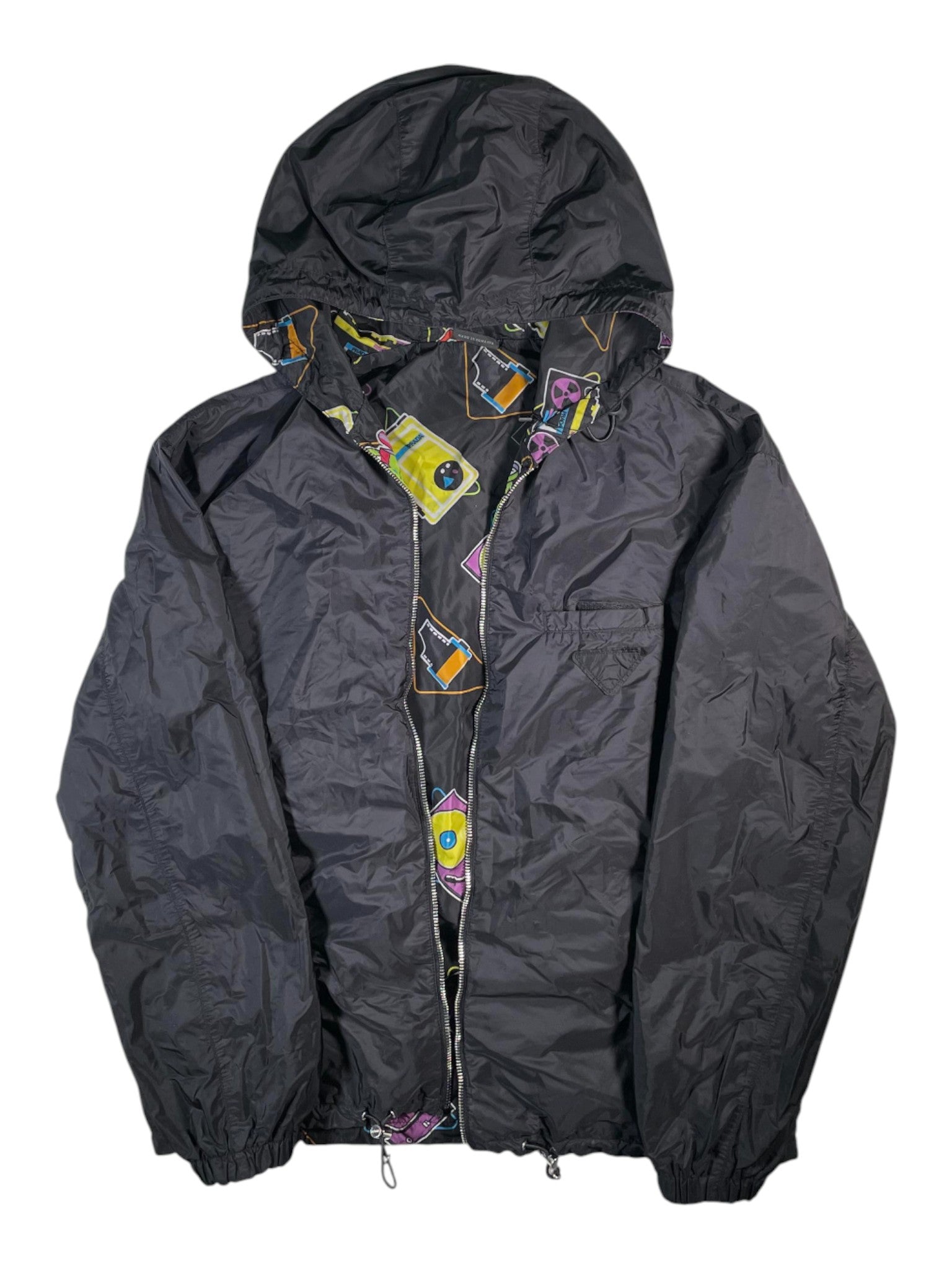 Prada Beatbox Multi Logo Reversible Nylon Jacket