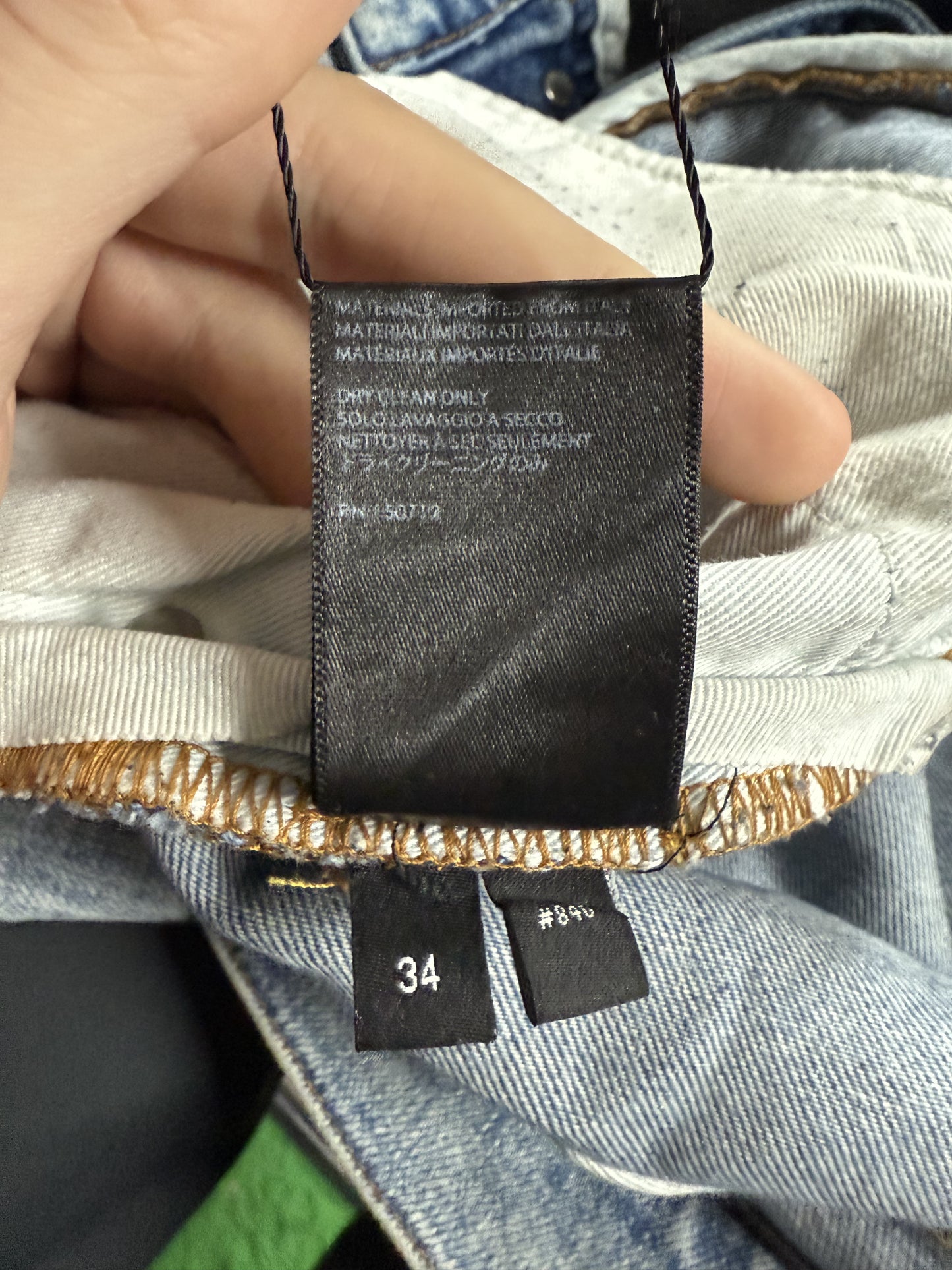 Amiri MX1 Light Wash Iridescent Patch Used 34