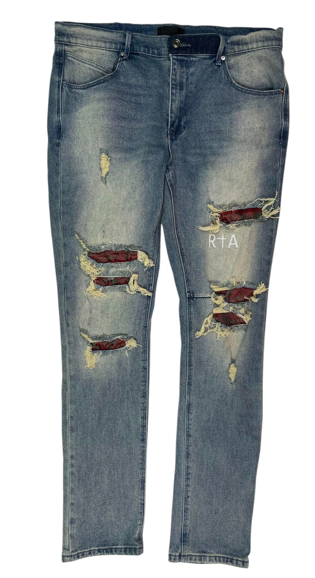 RTA Light Wash Patchwork Jeans