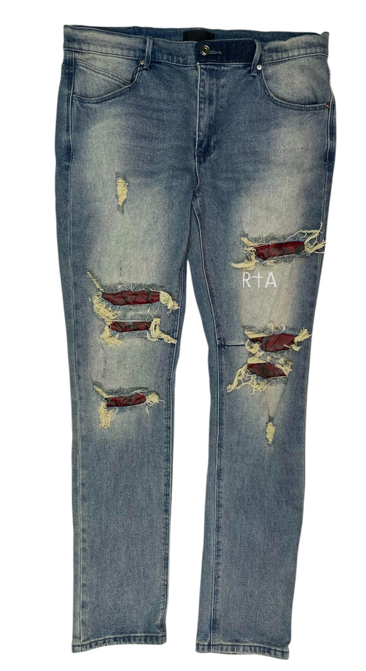 RTA Light Wash Patchwork Jeans