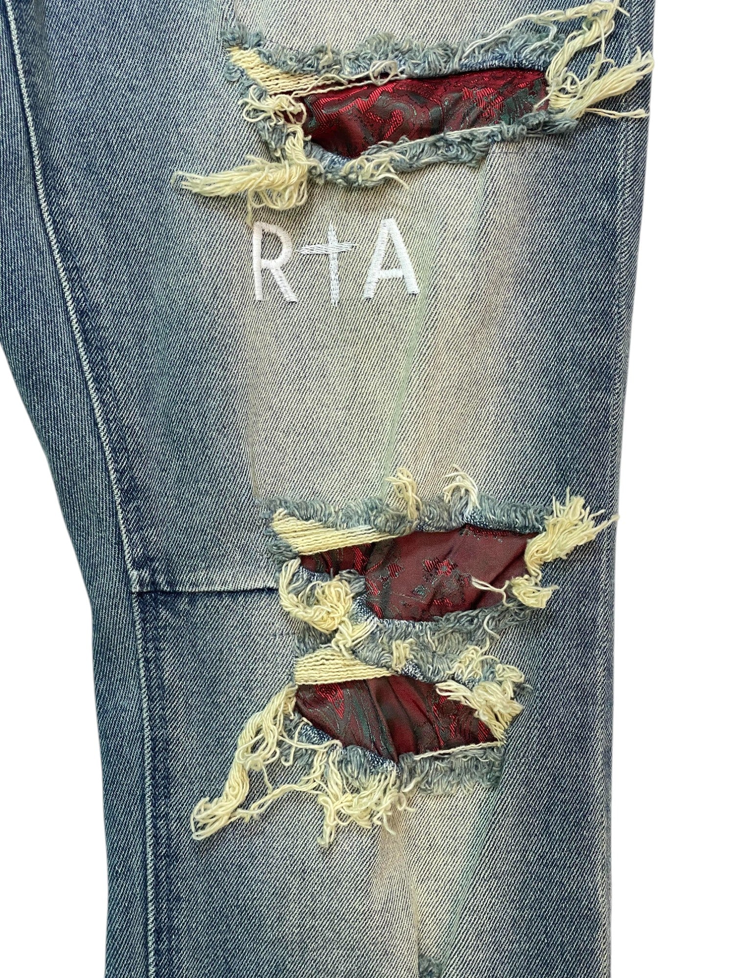 RTA Light Wash Patchwork Jeans