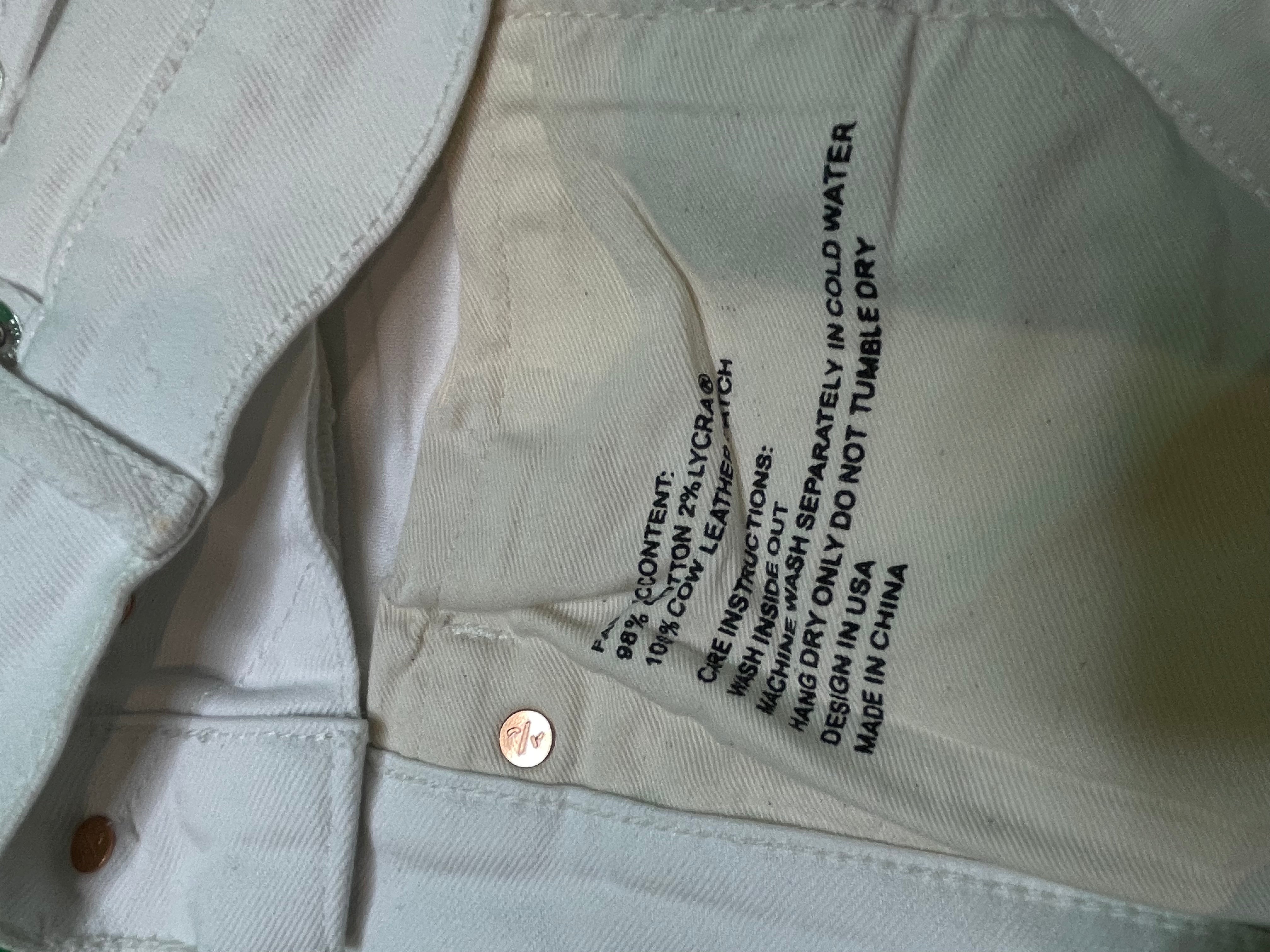 Purple Black Splatter White Jeans