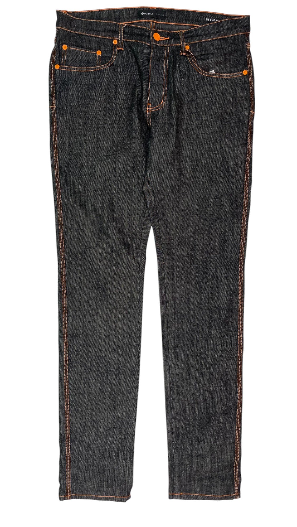Purple Brand Black Orange Stitch Jeans
