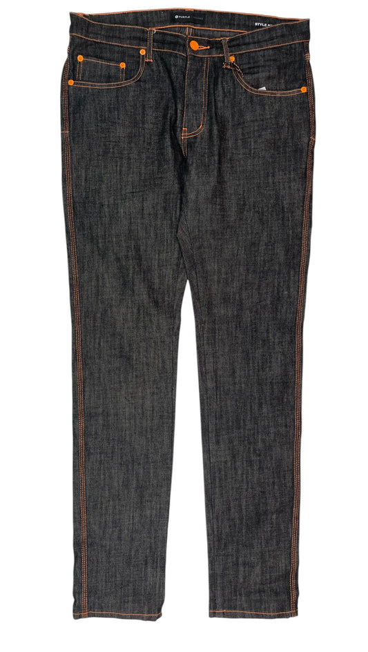 Purple Brand Black Orange Stitch Jeans