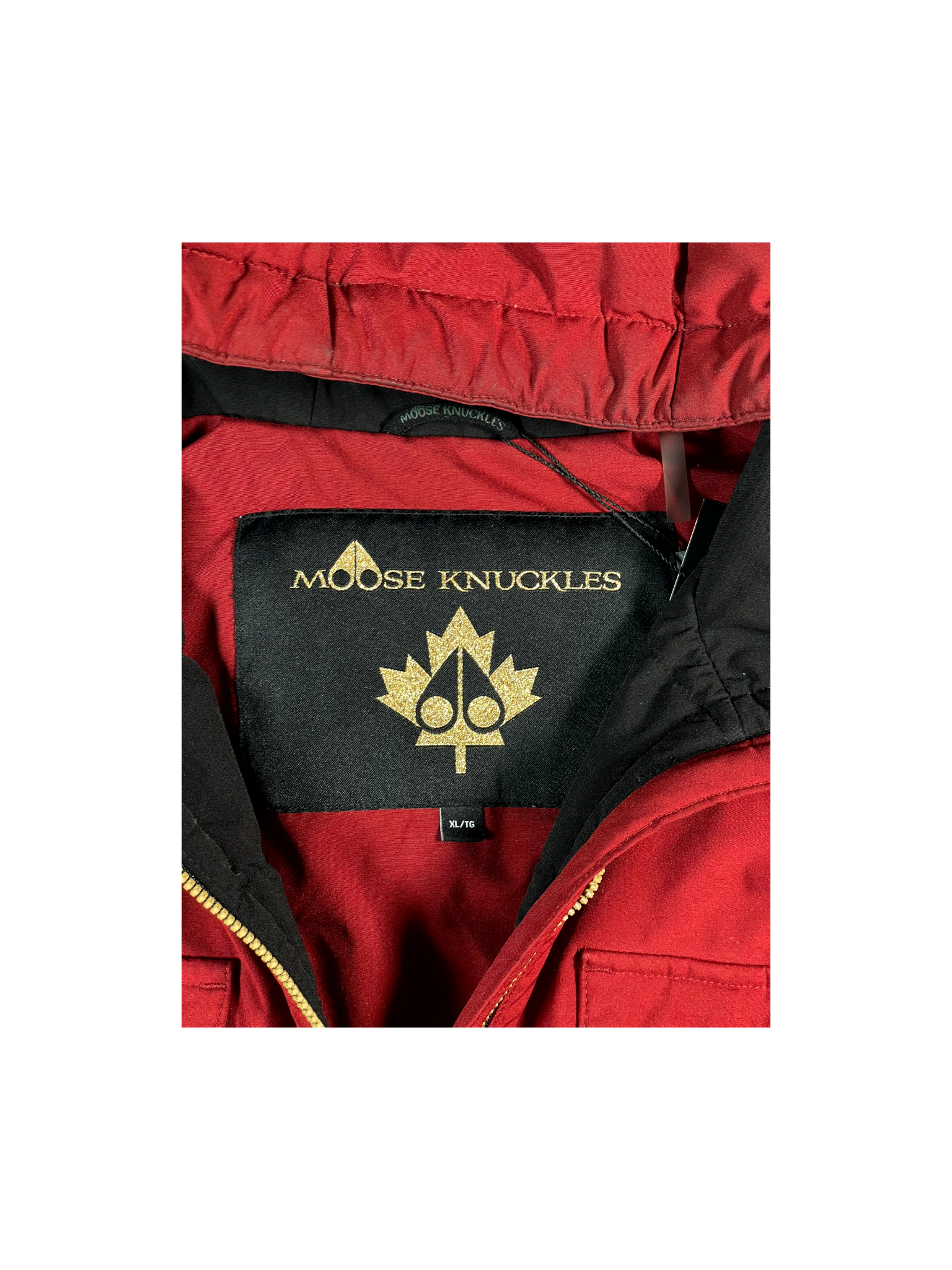 Moose Knuckles Women's Parka Red & Gold Jacket