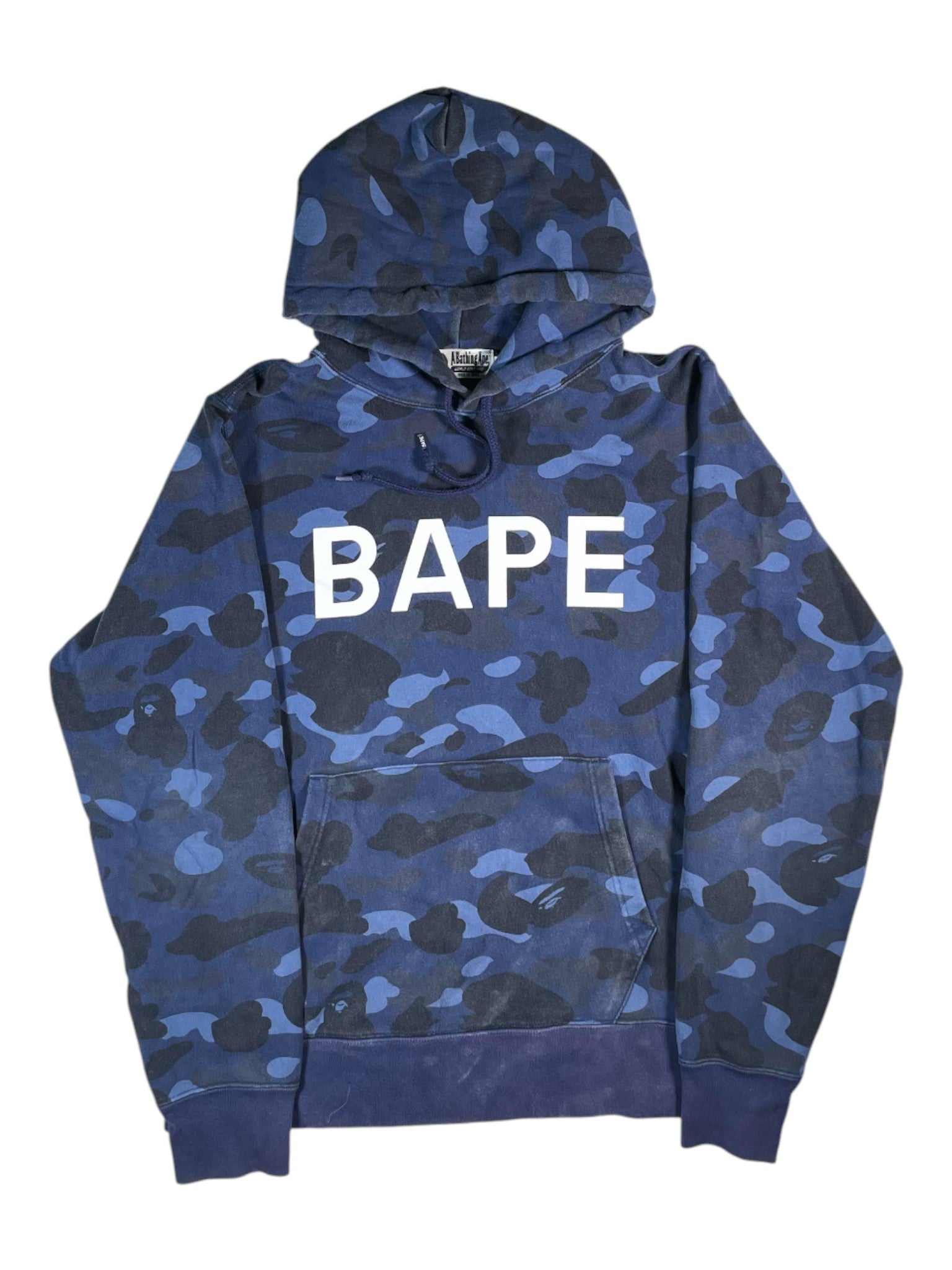 BAPE Camo Chest Logo Blue Hoodie
