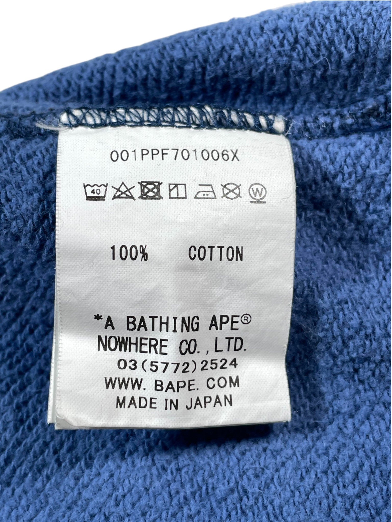 BAPE Camo Chest Logo Blue Hoodie