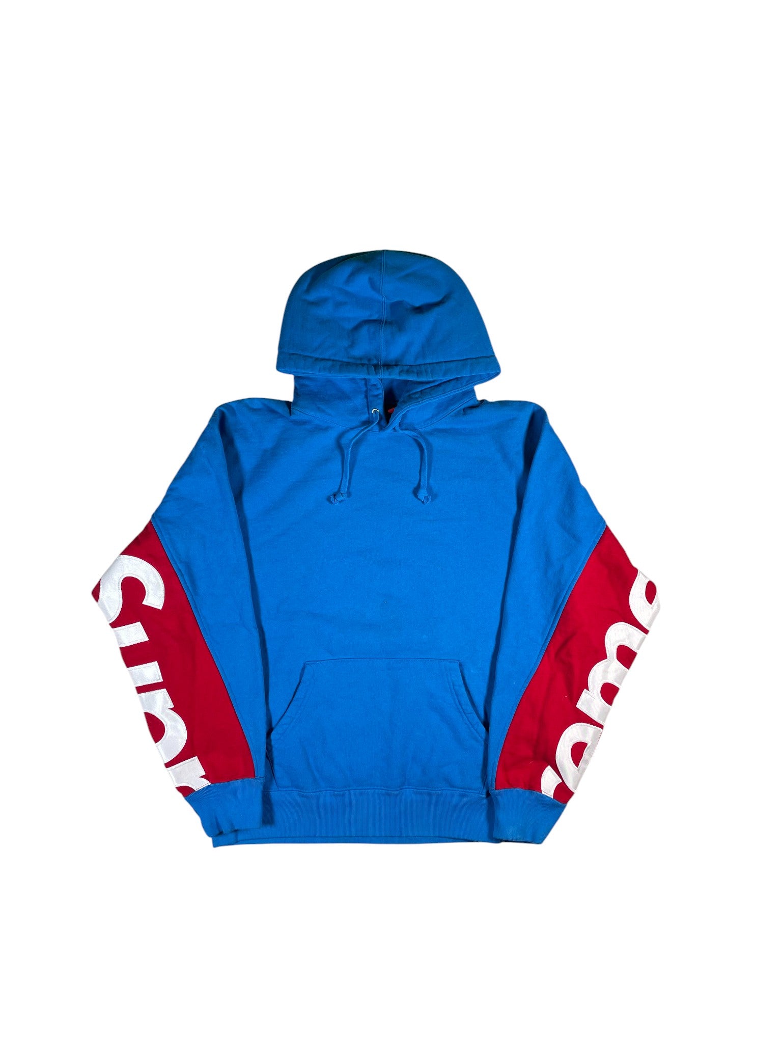 Supreme Sleeve Logo Blue & Red Hoodie